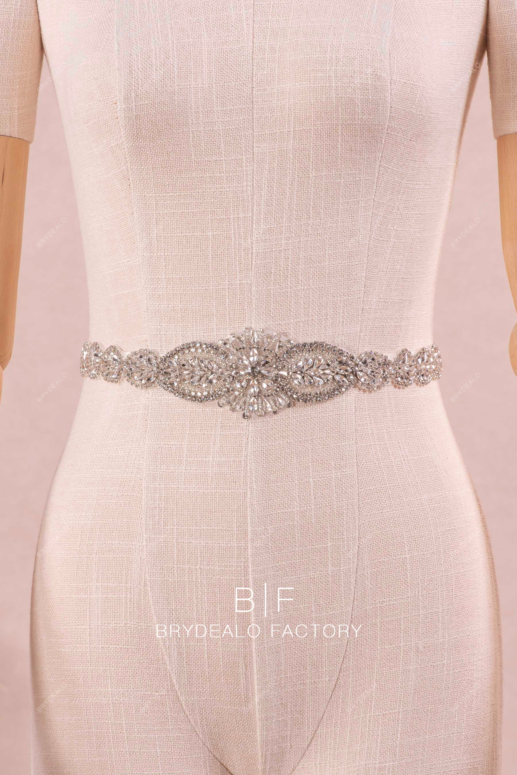 sparkling rhinestone wedding dress belt
