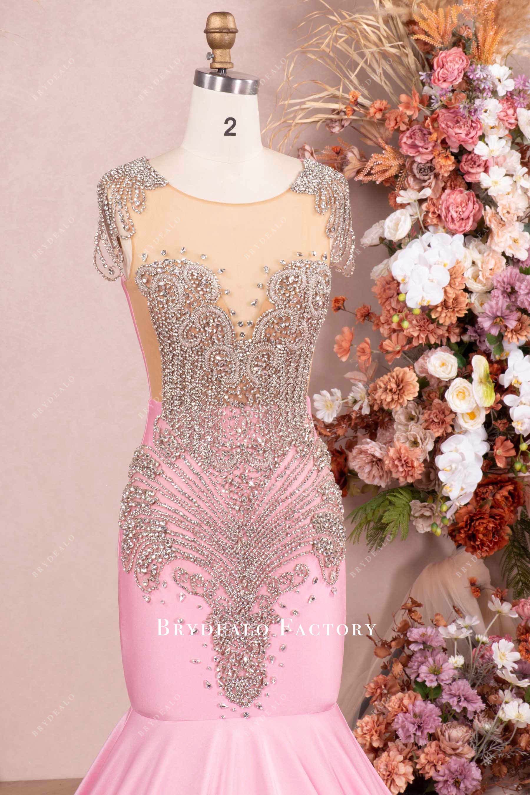 sparkly rhinestone prom dress