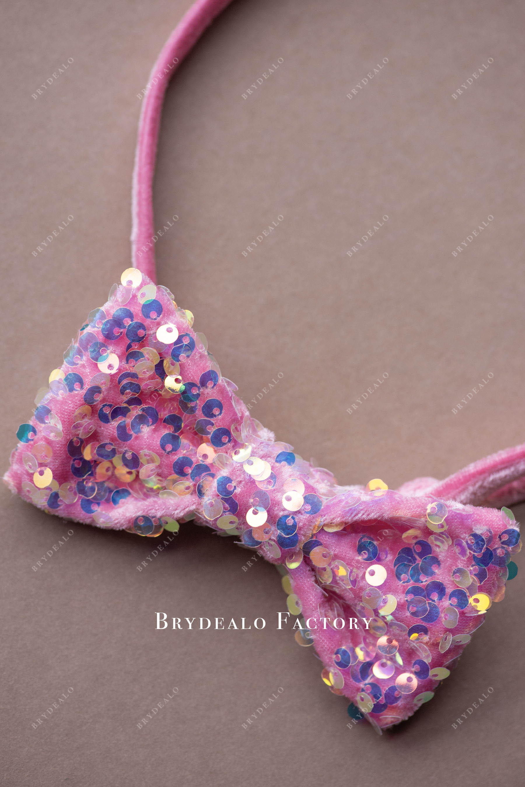 sparkly velvet sequin prom bow tie