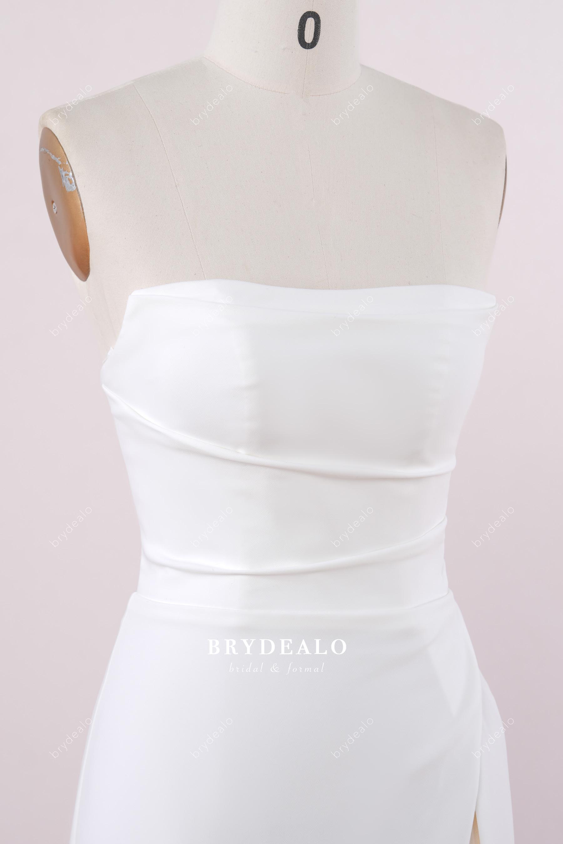 straight across neck wedding dress