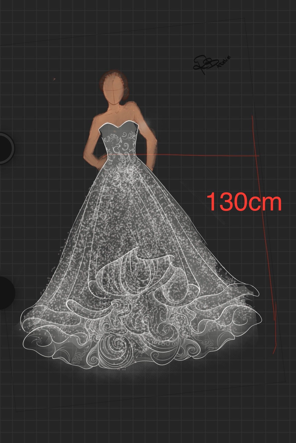 Custom Strapless Sweetheart Neck Wedding Dress