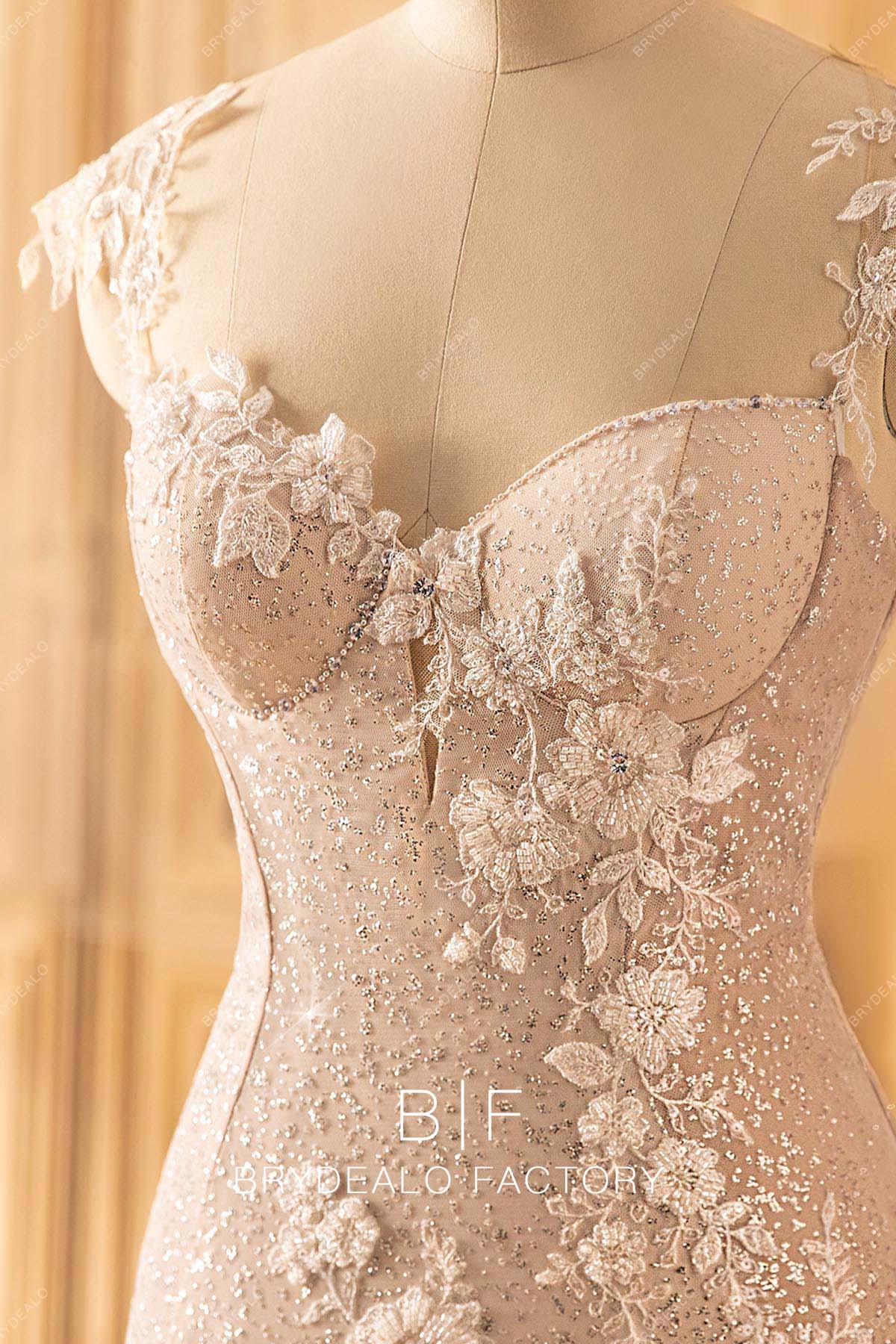 sweetheart neck corset wedding dress