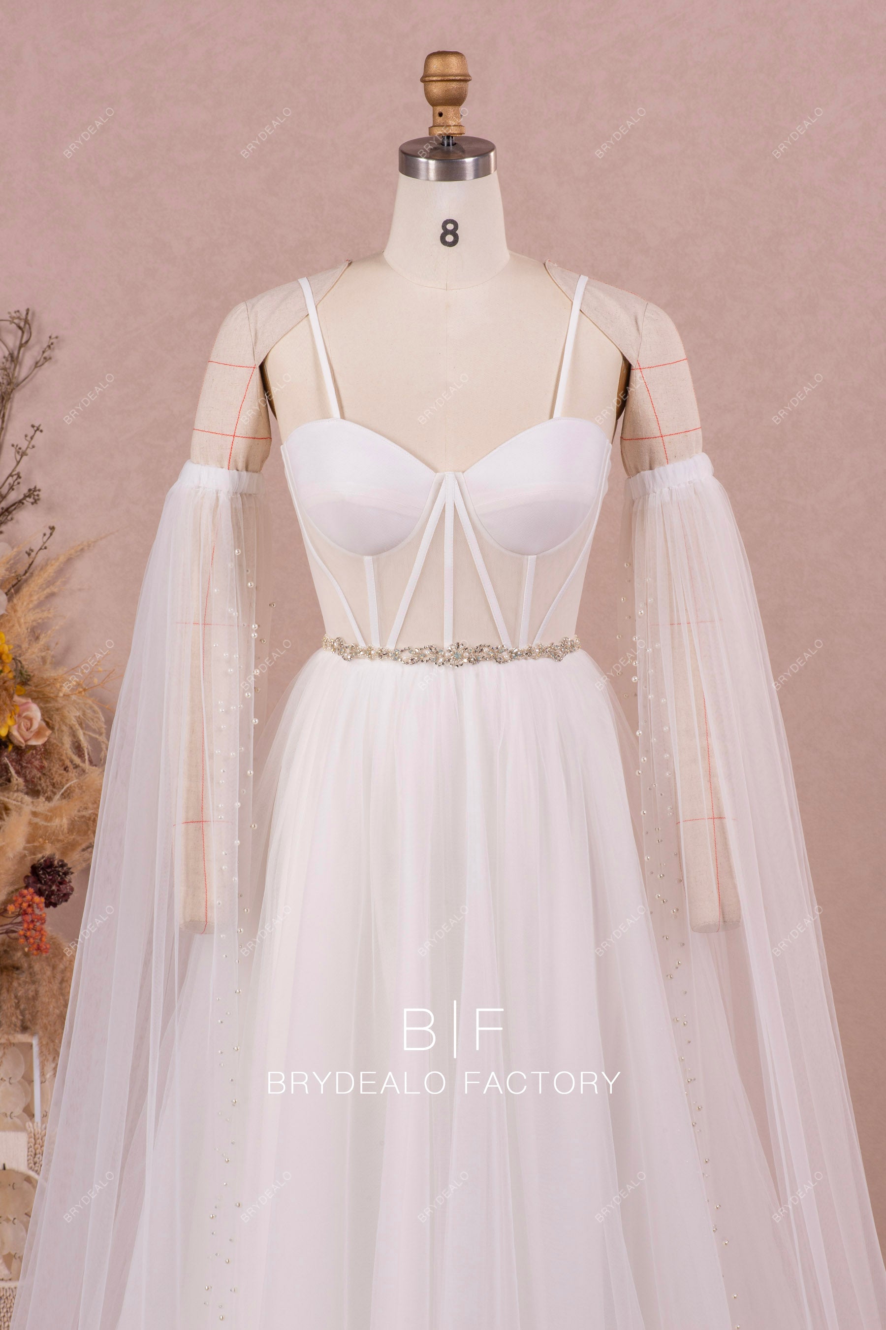 thin straps sweetheart corset wedding dress
