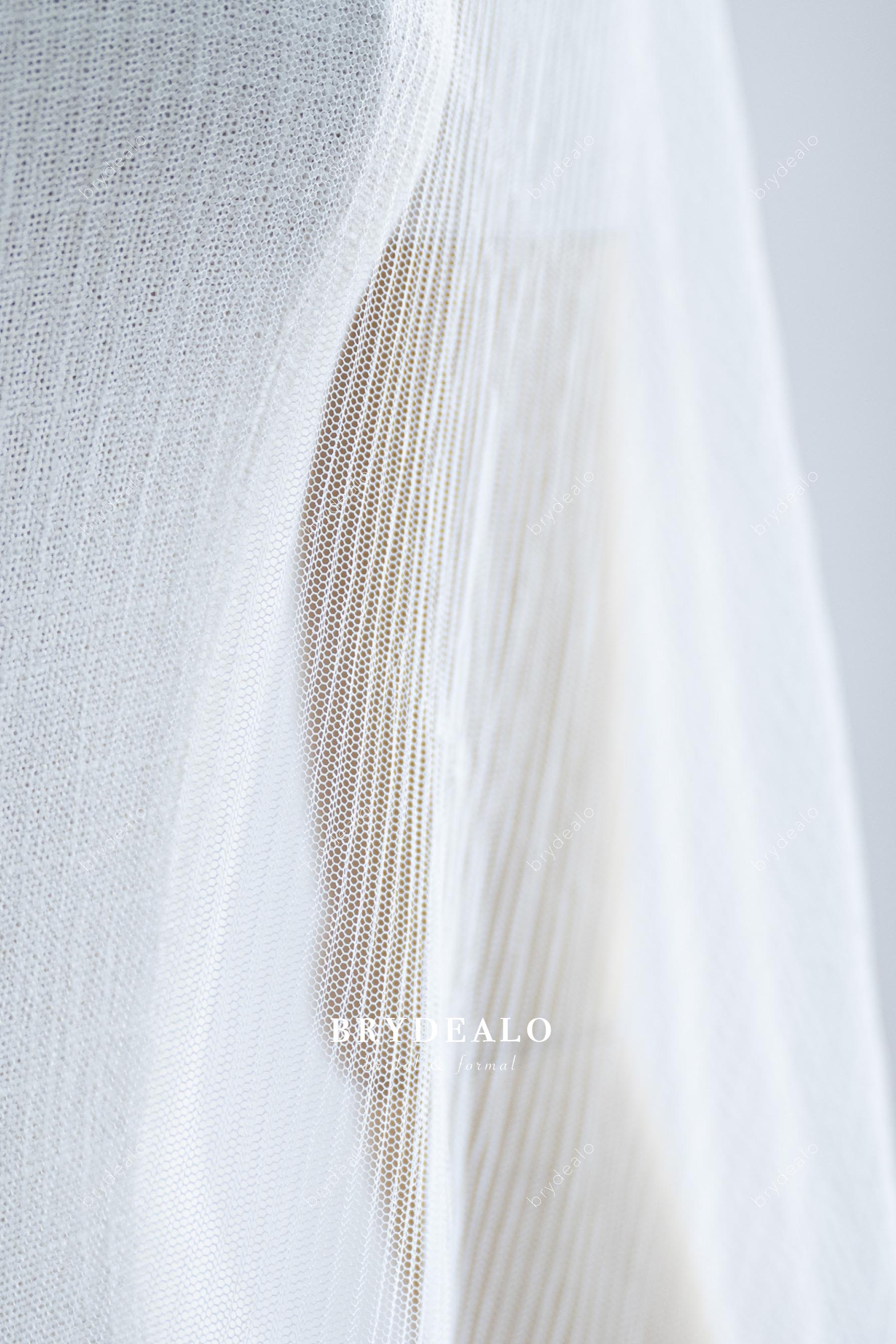 tiny pleated bridal tulle fabric