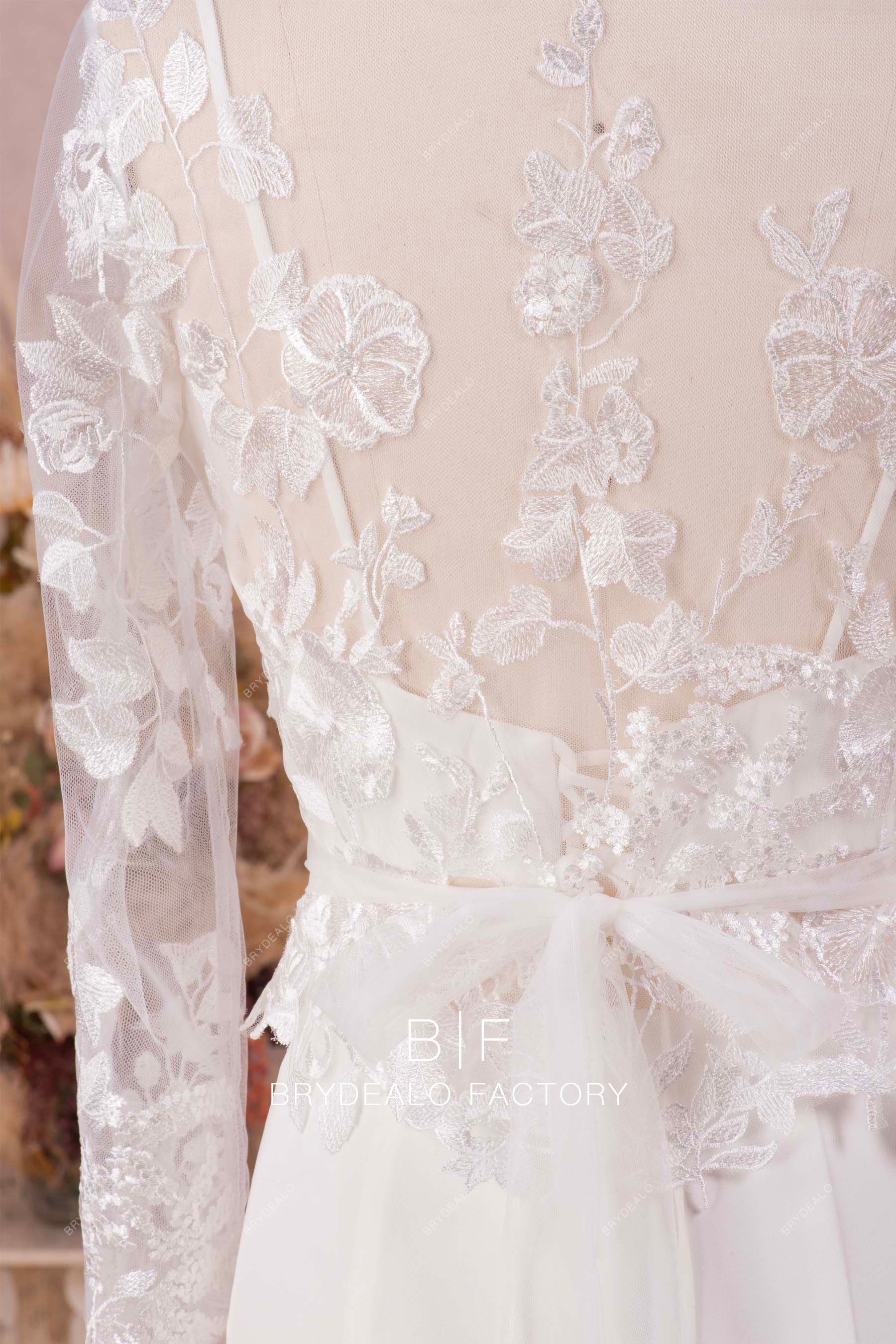 tulle lace up bridal top