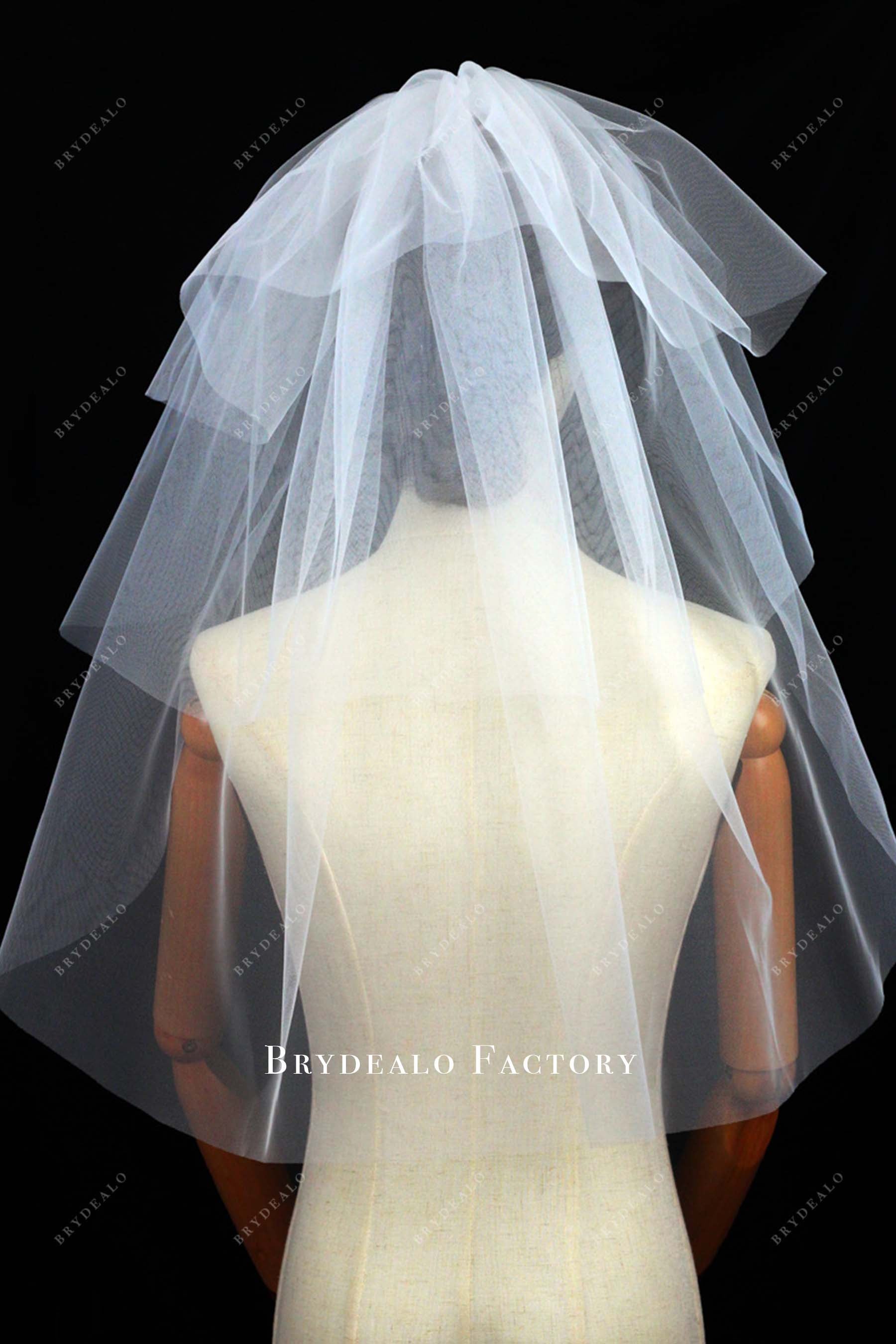 tulle with comb bridal veil