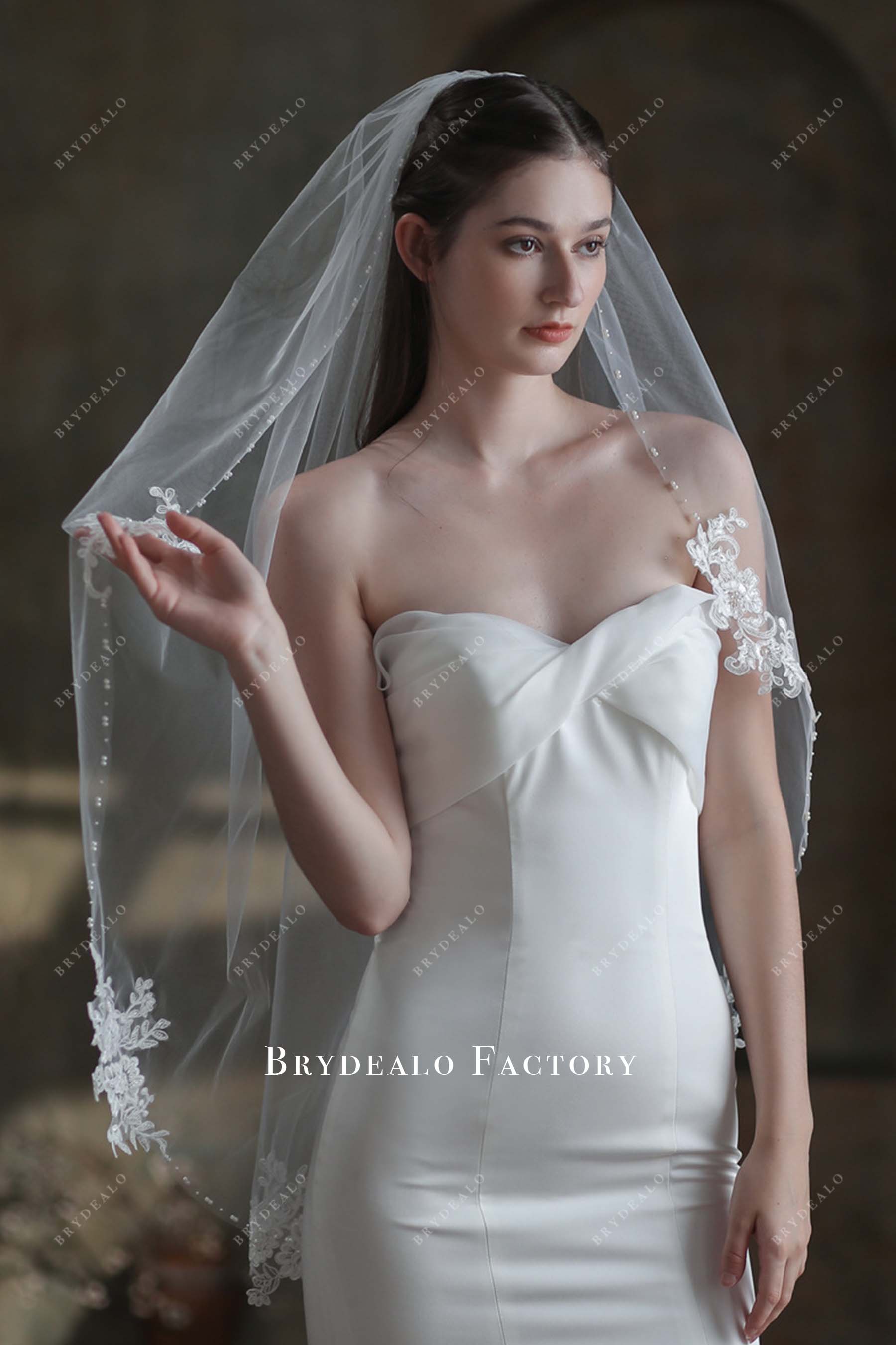 tulle with comb bridal veil