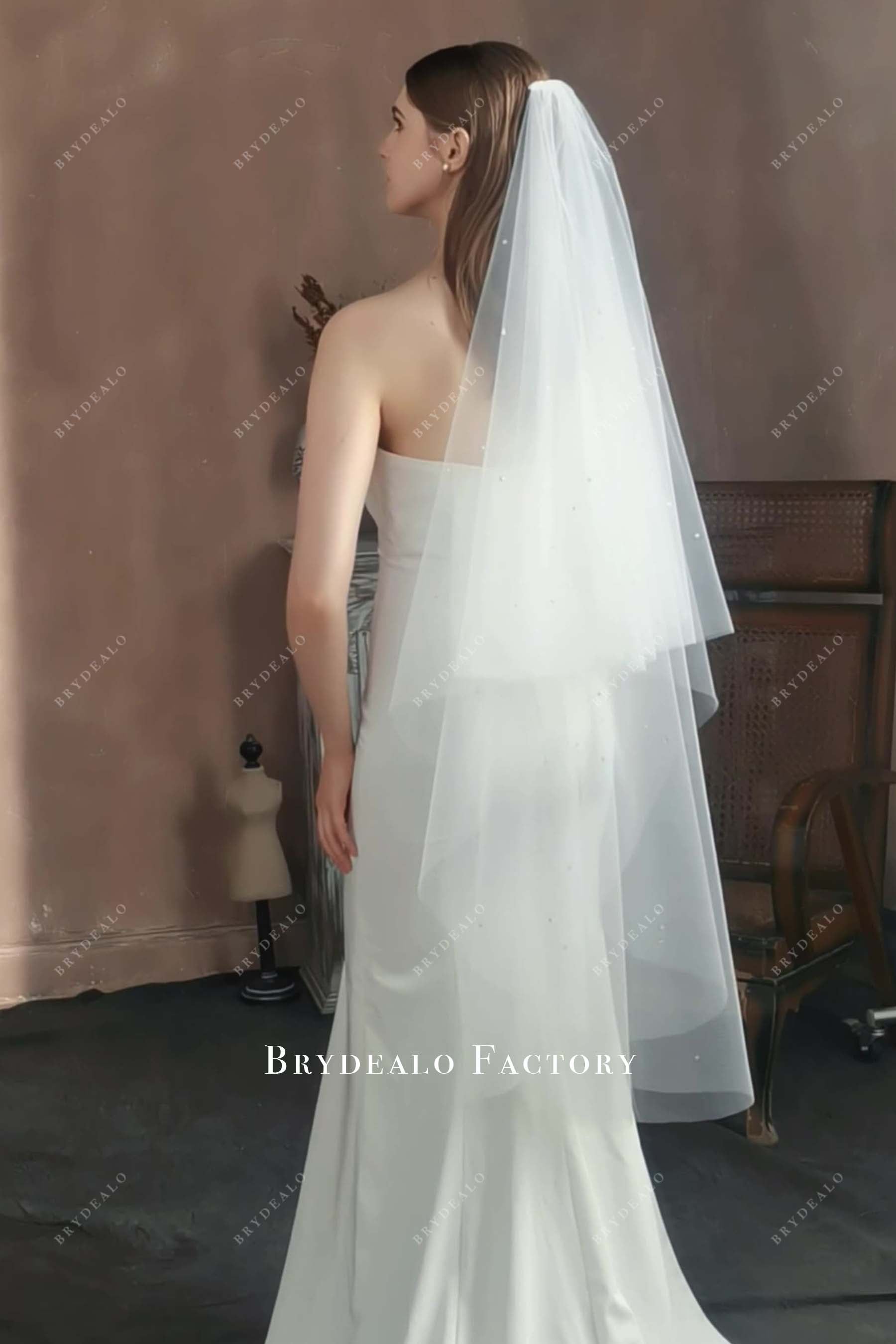 two-tier bridal veil