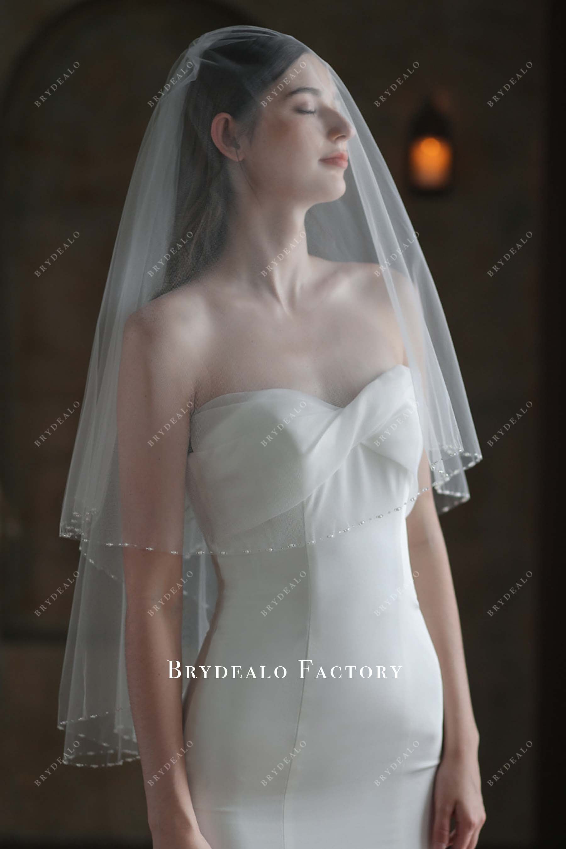 two tier wedding veil