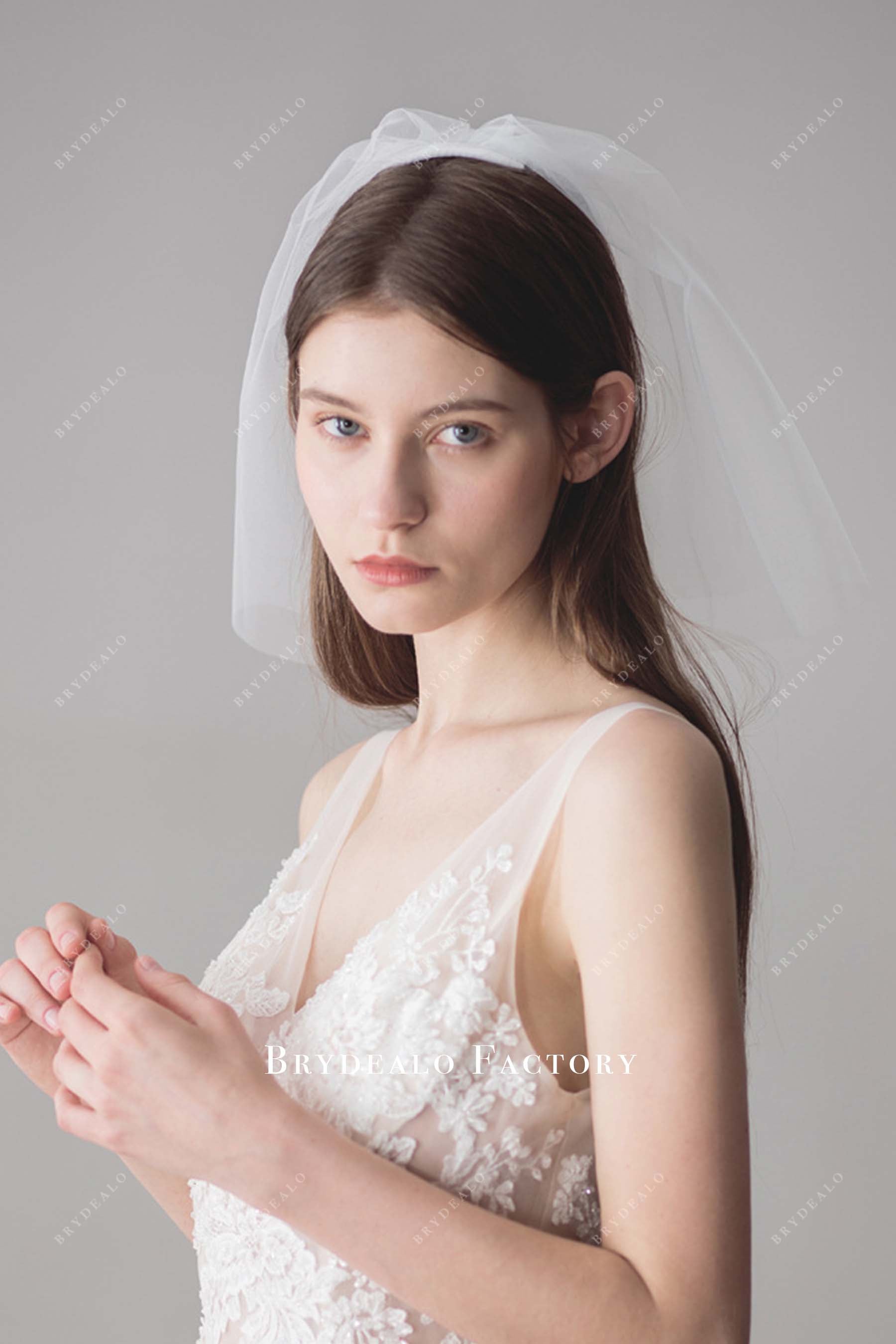 two-tier bridal veil