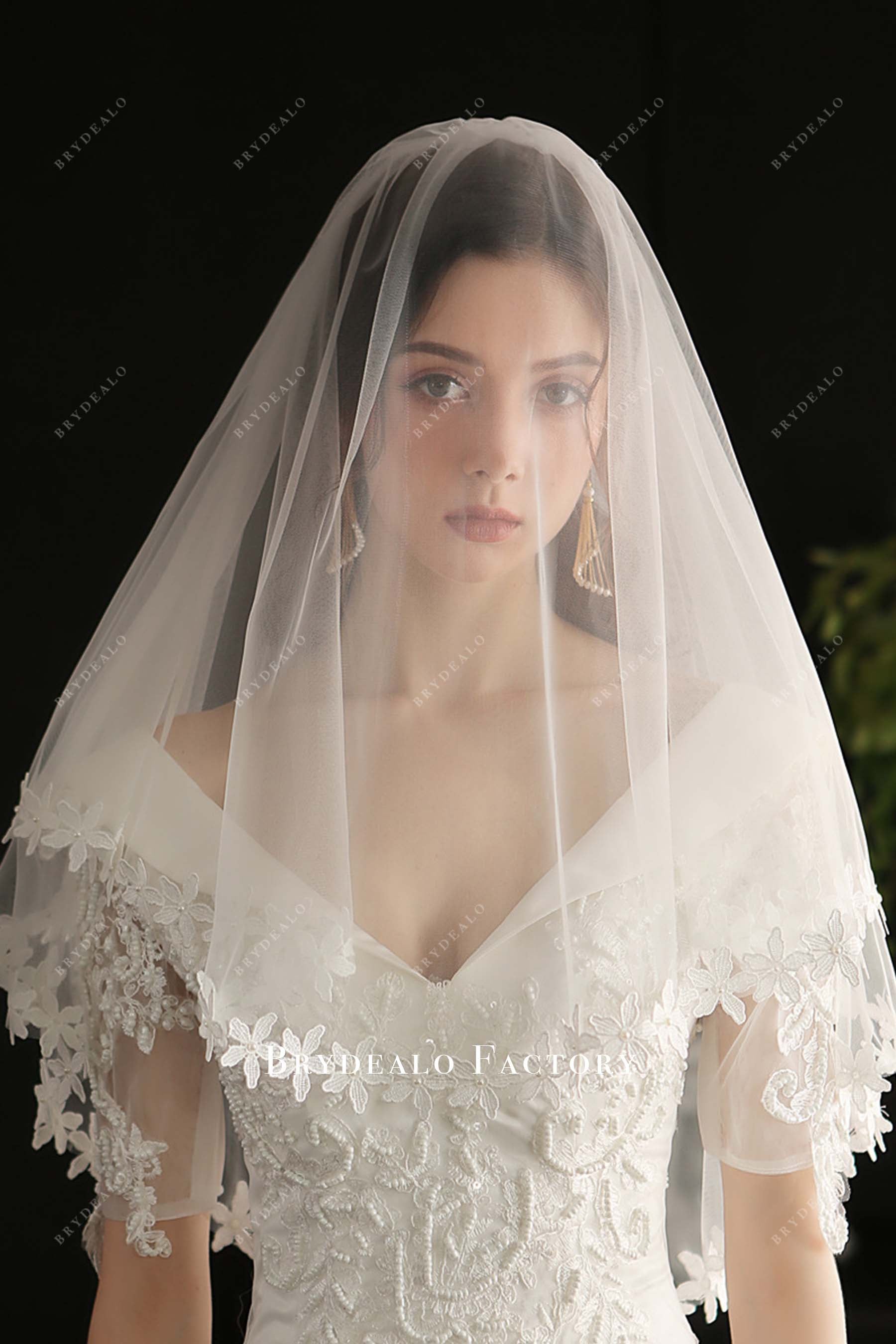 two tier brial veil