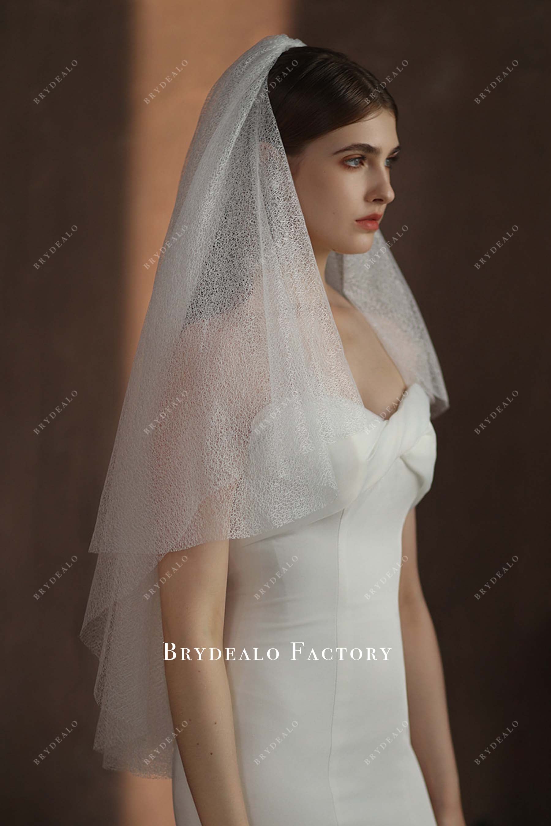 two tier bridal veil