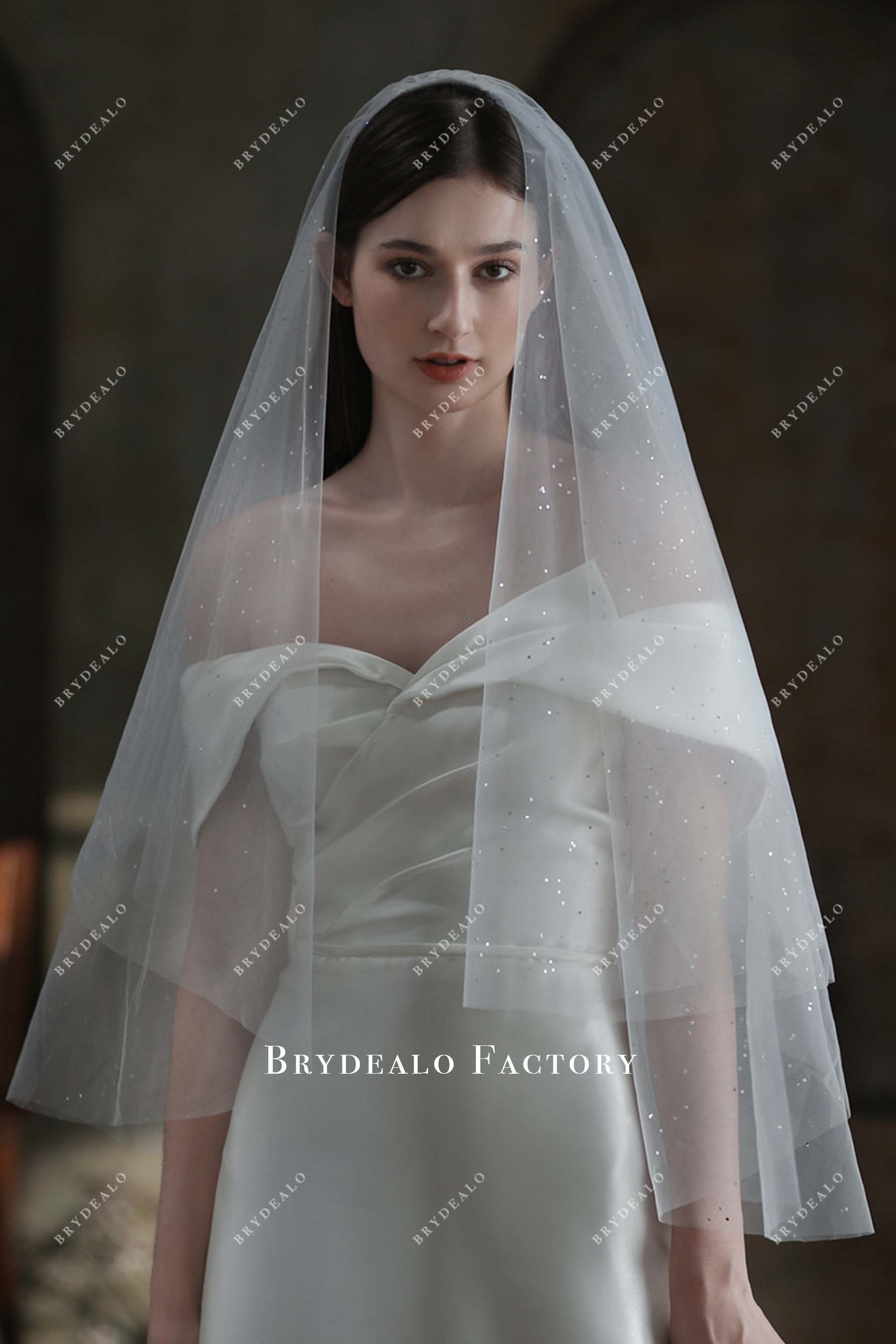 two tier bridal veil