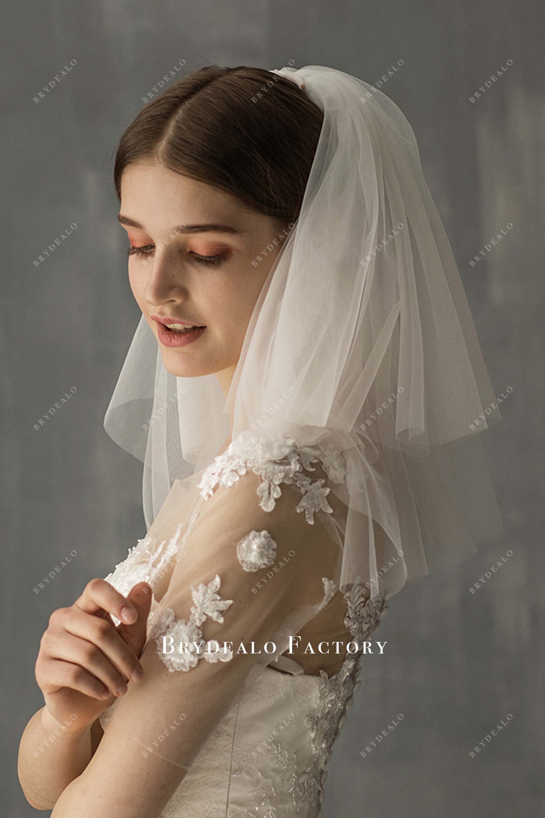 two tier wedding veil 