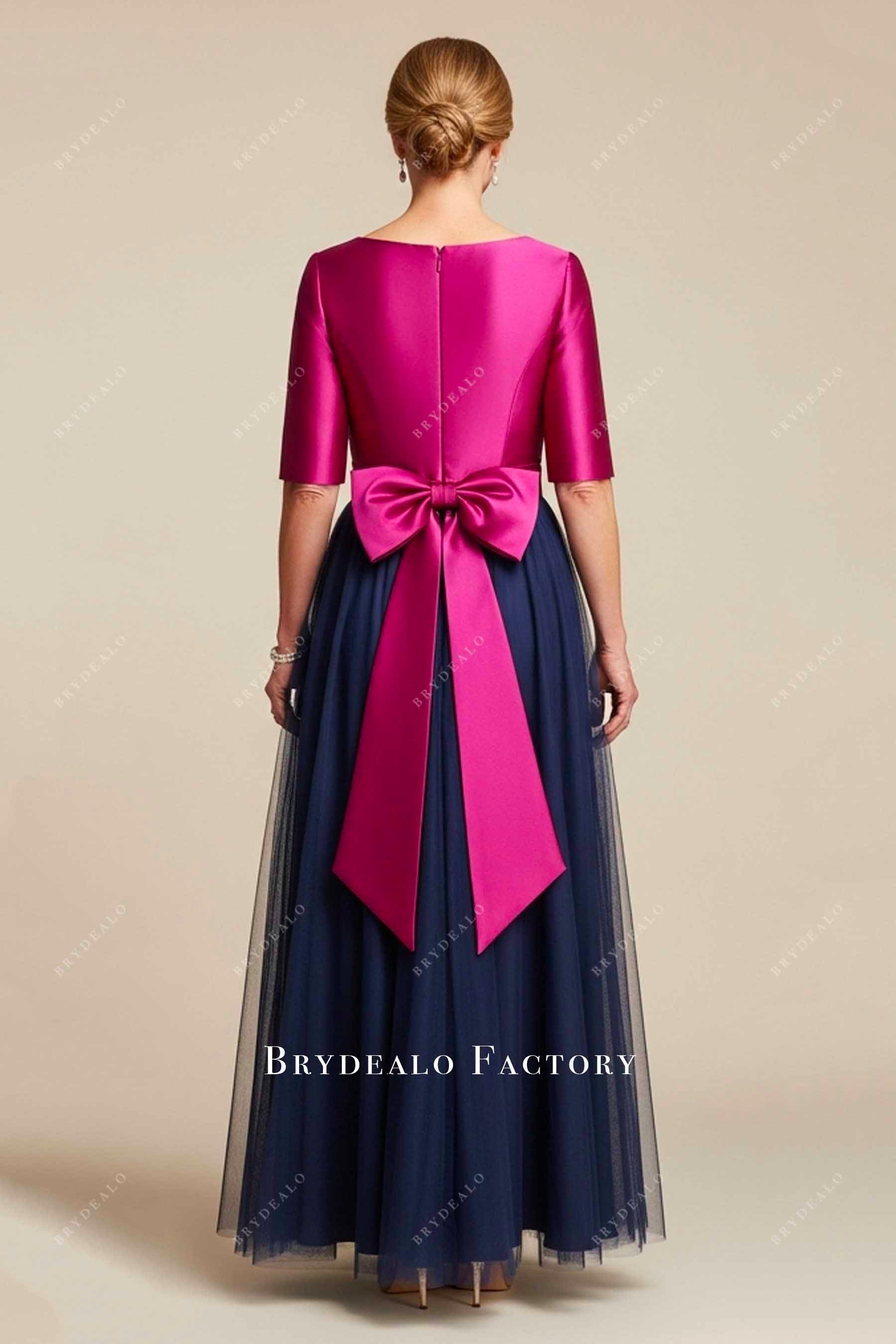 two-tone knot mother dress