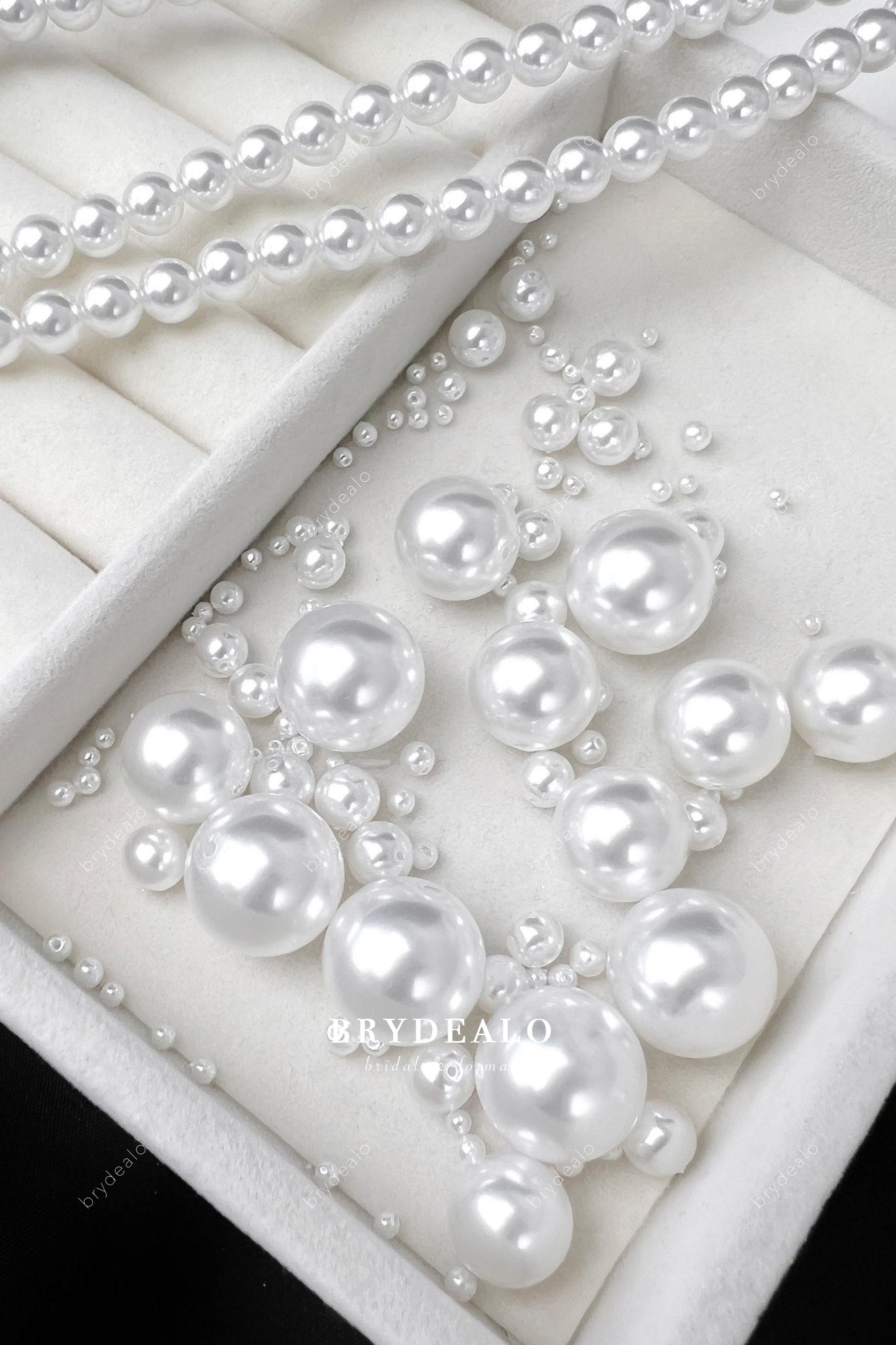 white pearl beading for dresses