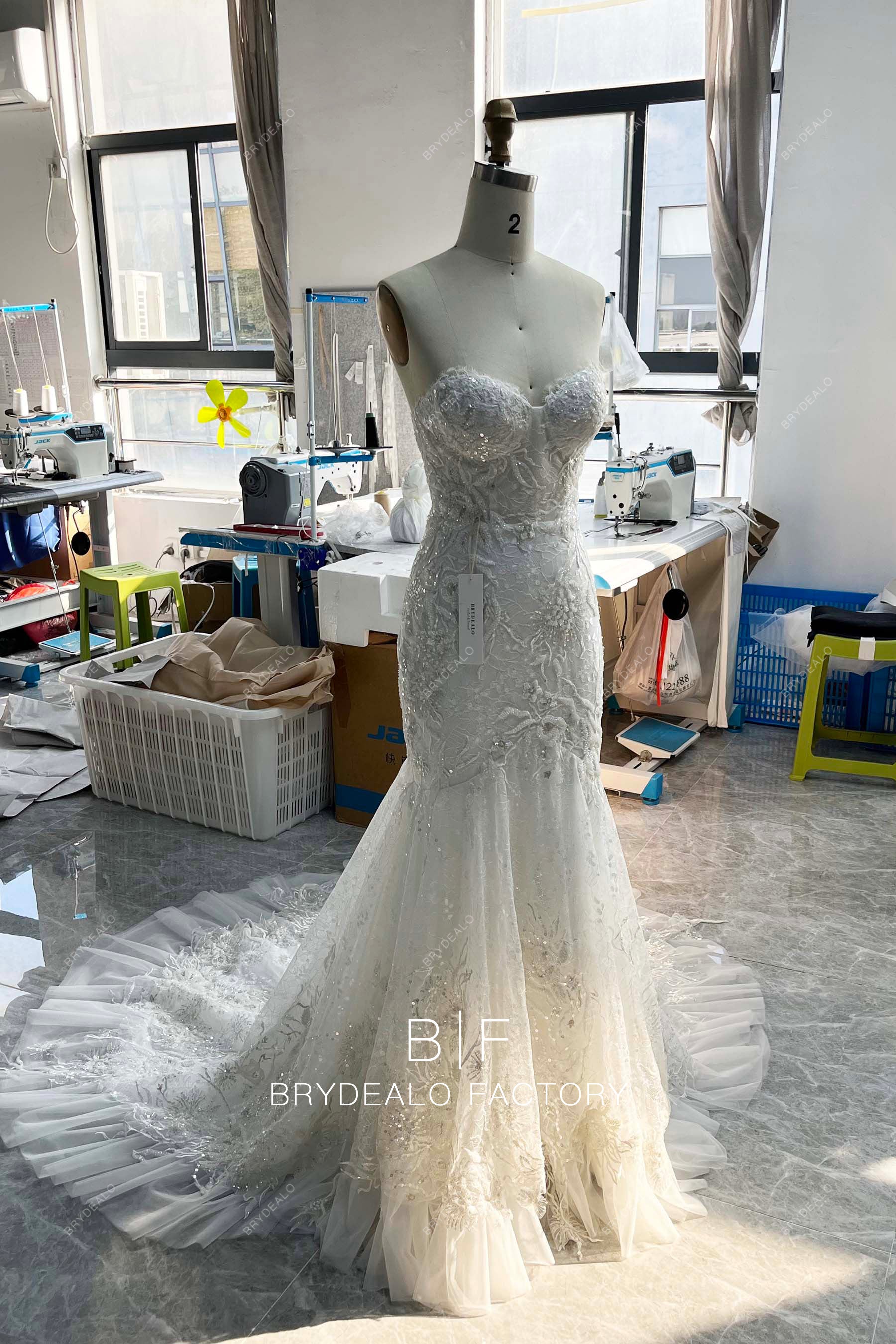 wholesale sparkly mermaid wedding dress