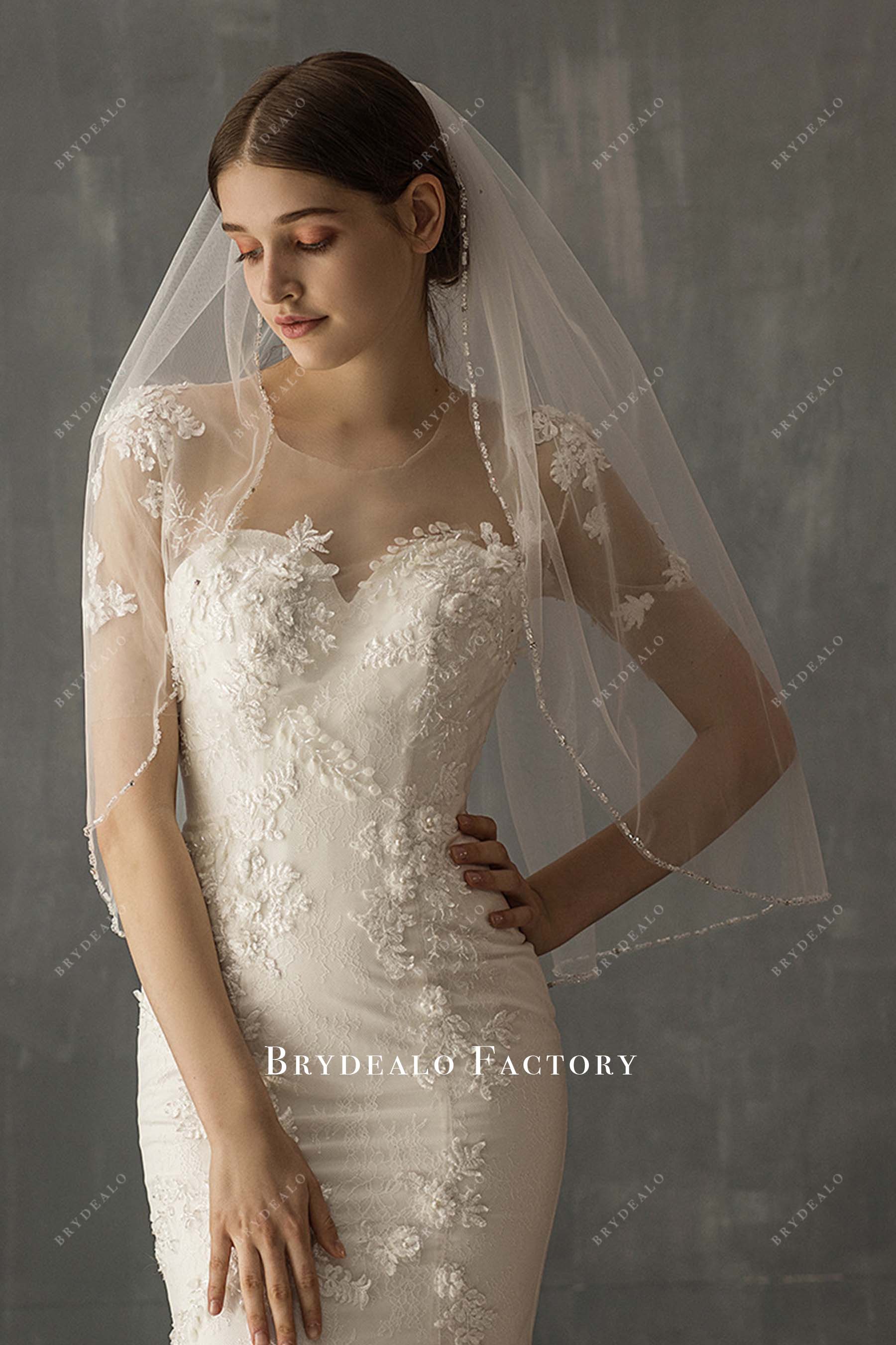 with comb wedding veil