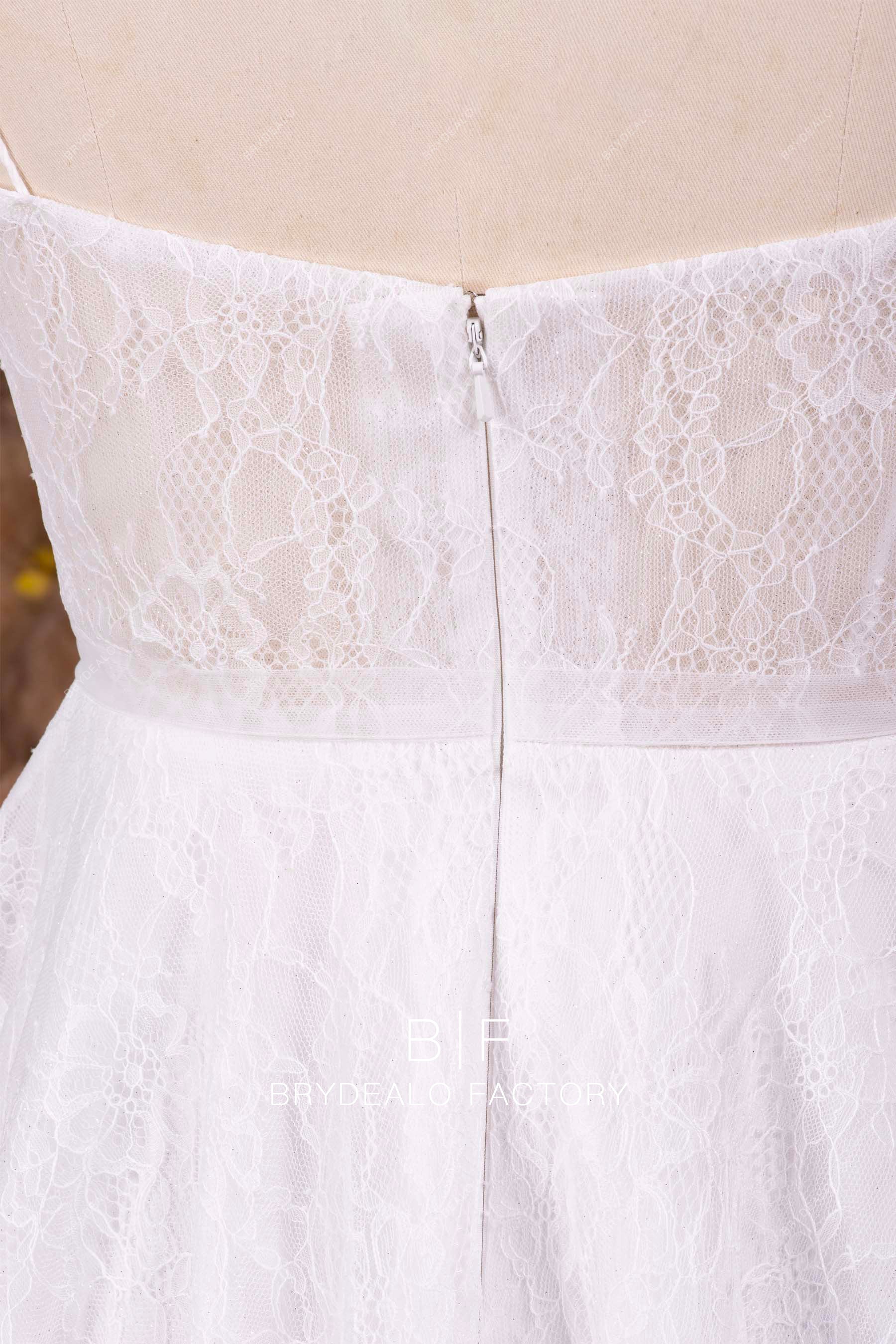 Illusion Lace Corset Sweetheart Neck Wholesale A-line Wedding Dress