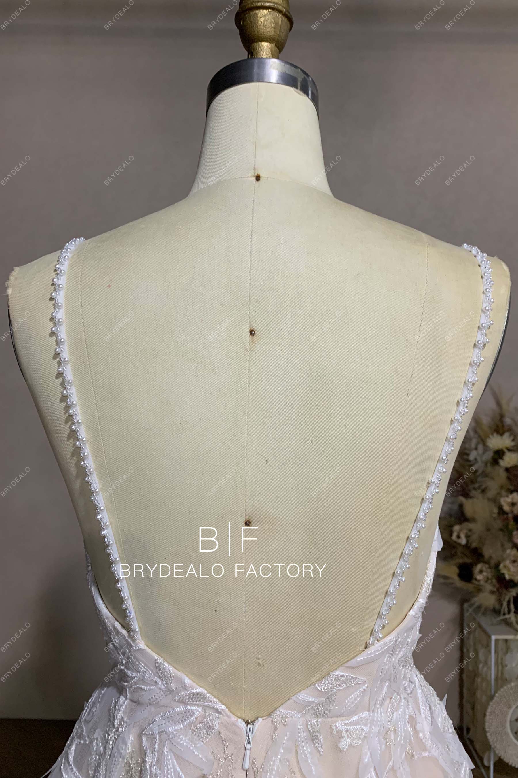 Custom Sweetheart Neck Thin Straps Bridal Dress BR20221454-03