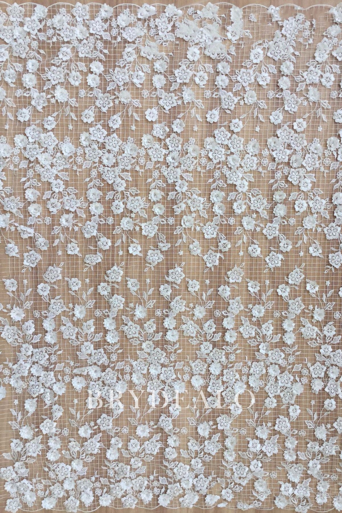 Wholesale 3D Flower Embroidery Lace Fabric