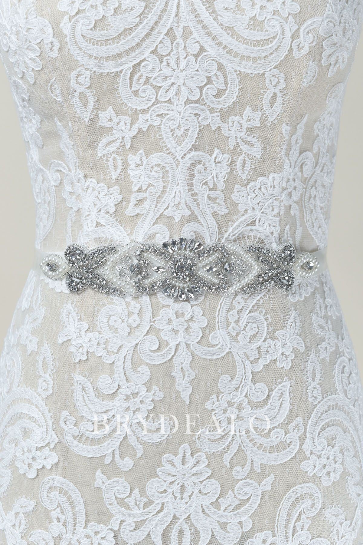 Wholesale Pearl and Crystal Bridal Sash