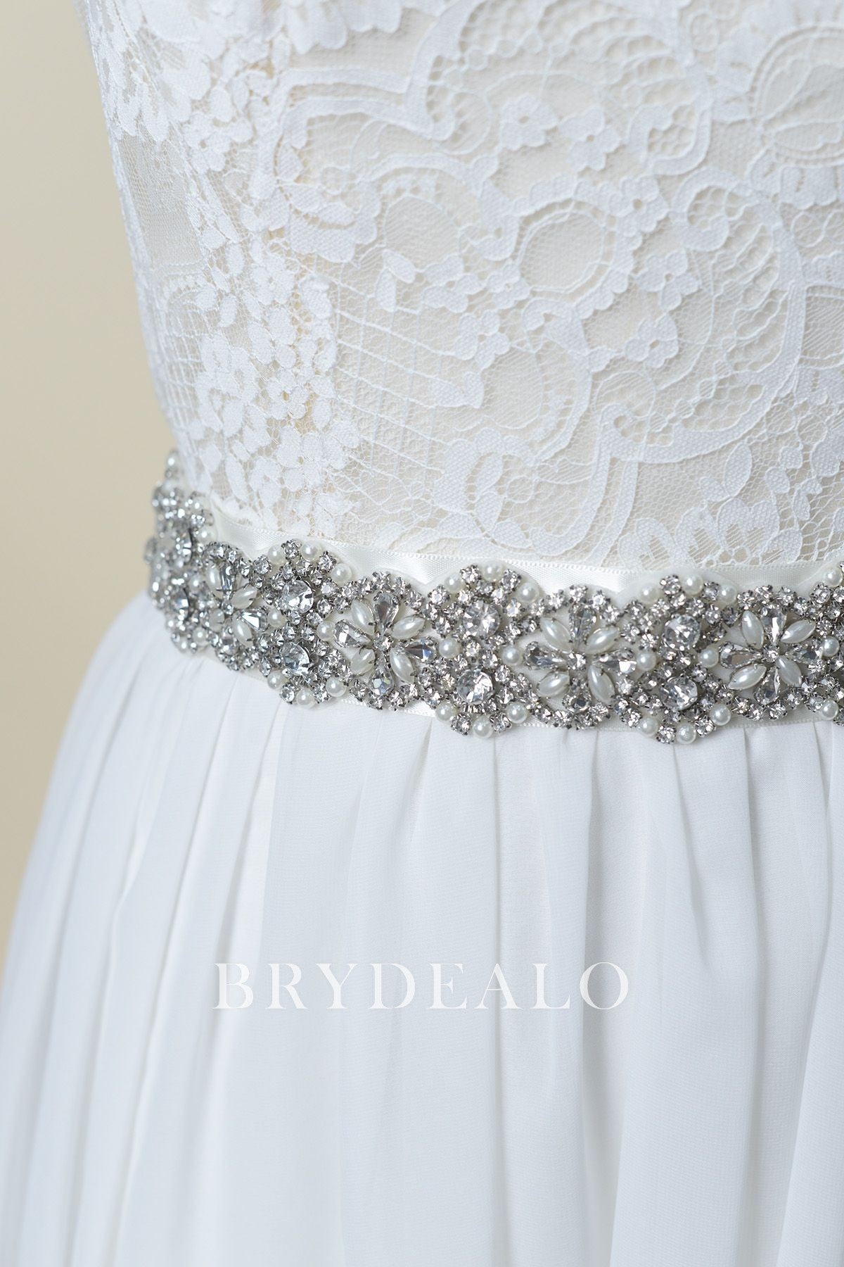 Wholesale Crystal & Pearl Wedding Belt