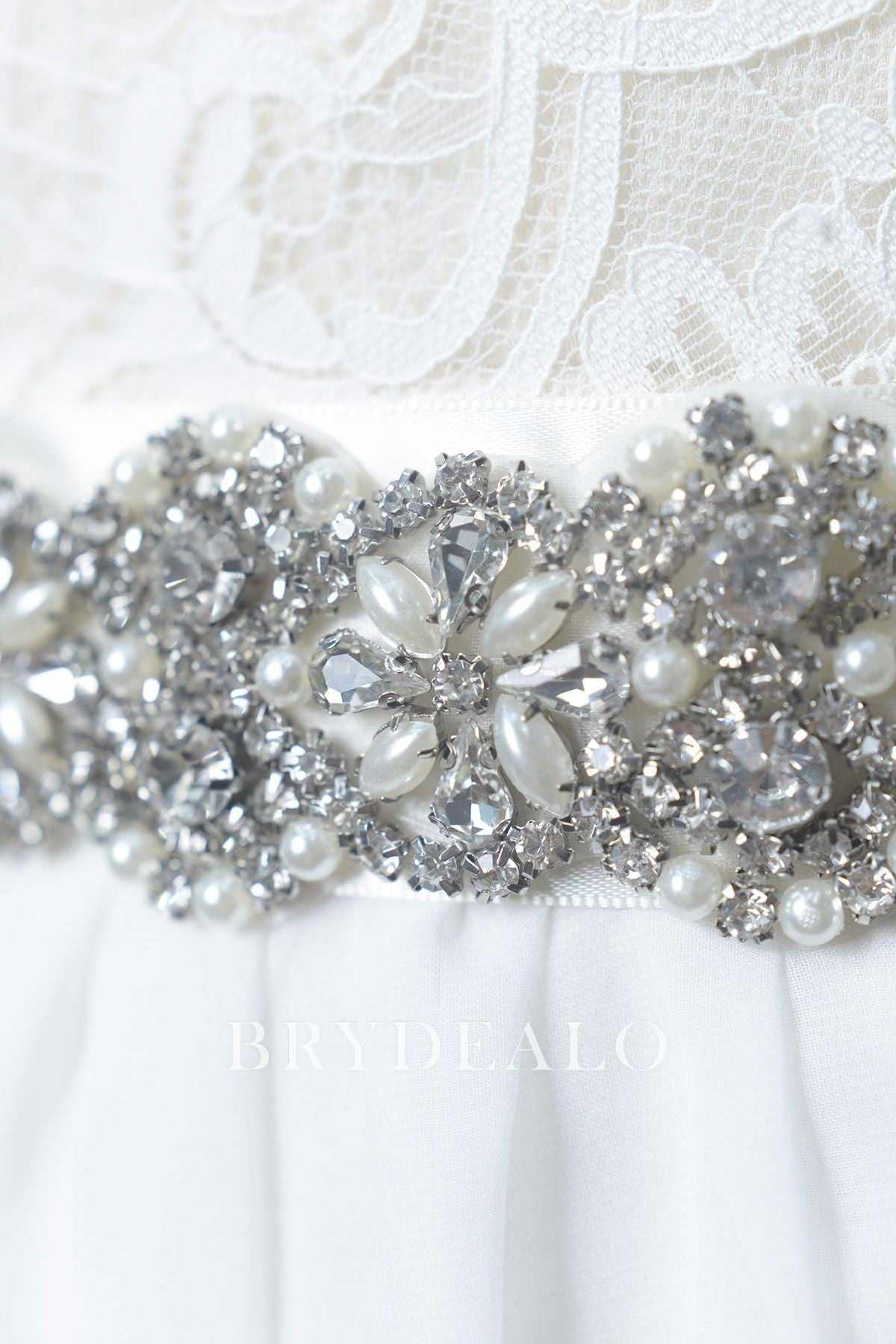 Crystal & Pearl Bridal Belt