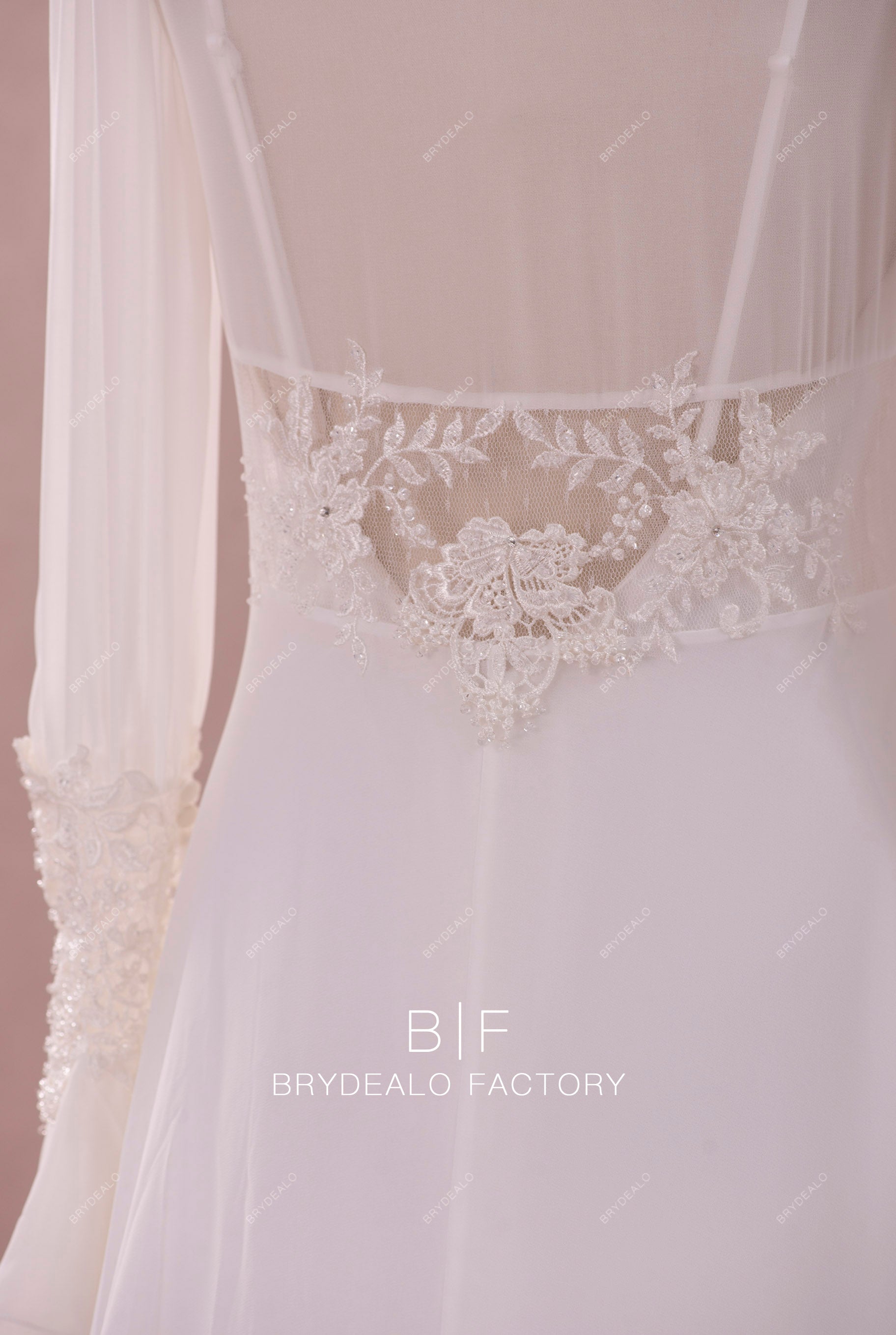 beaded flower bridal lace
