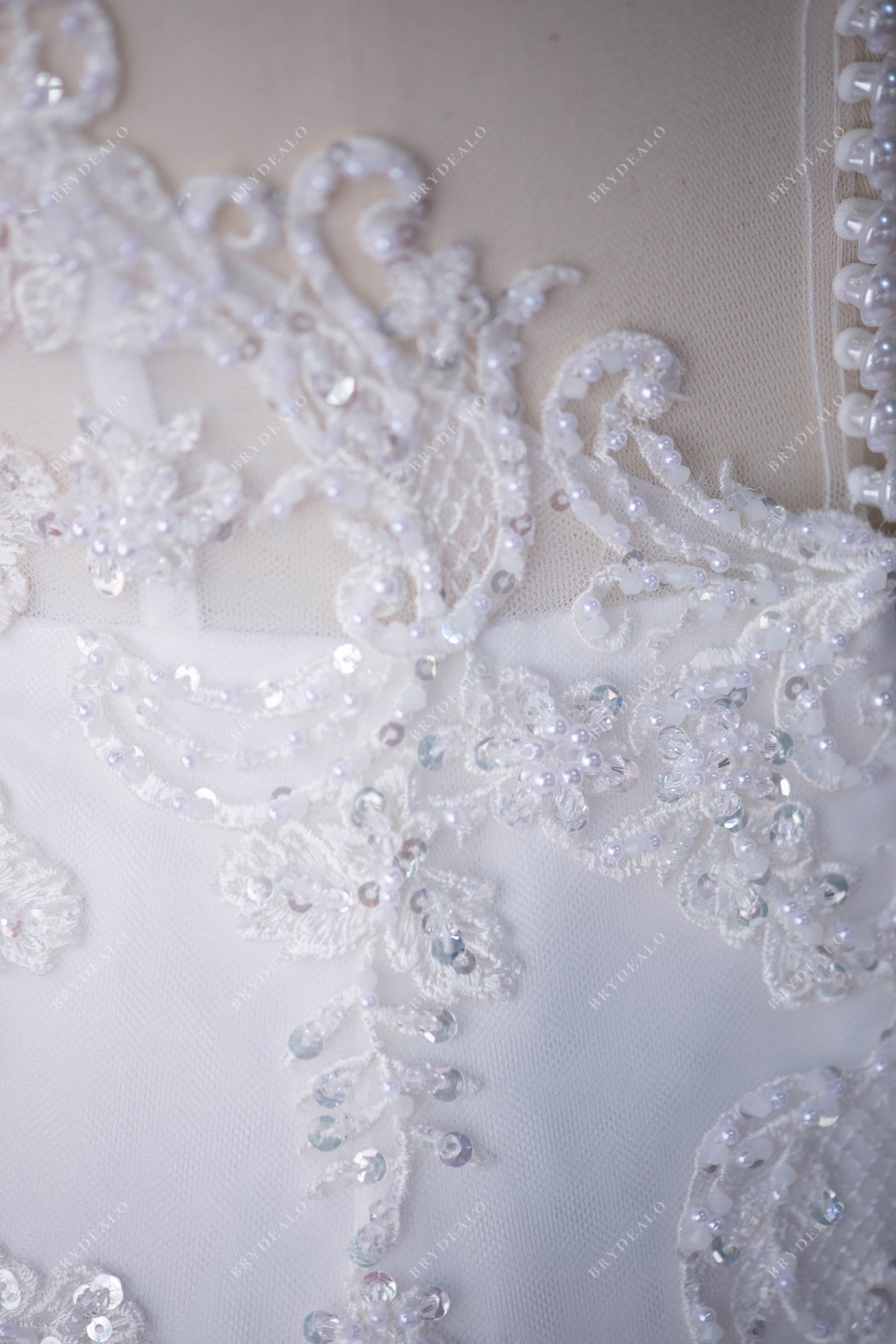 beaded lace bridal dress