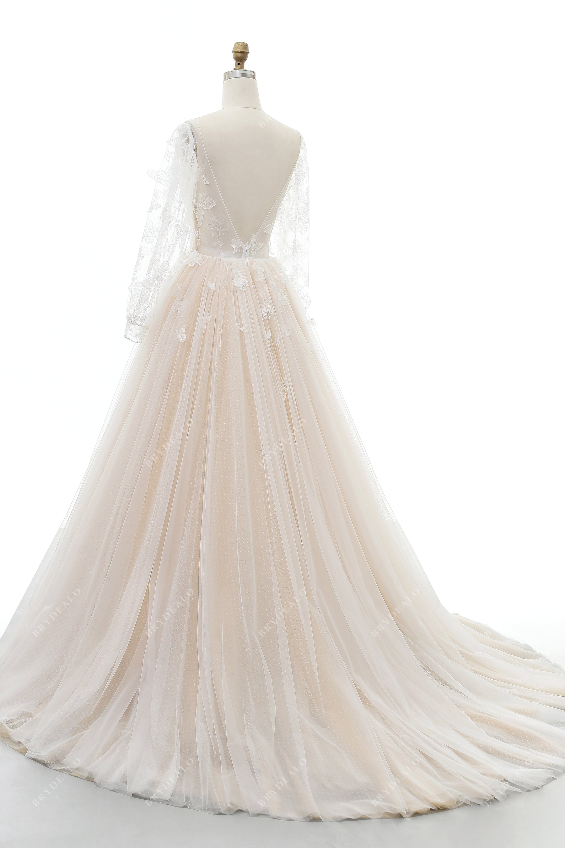 Sample Sale | Colored Butterfly Cinderella Wedding Gown