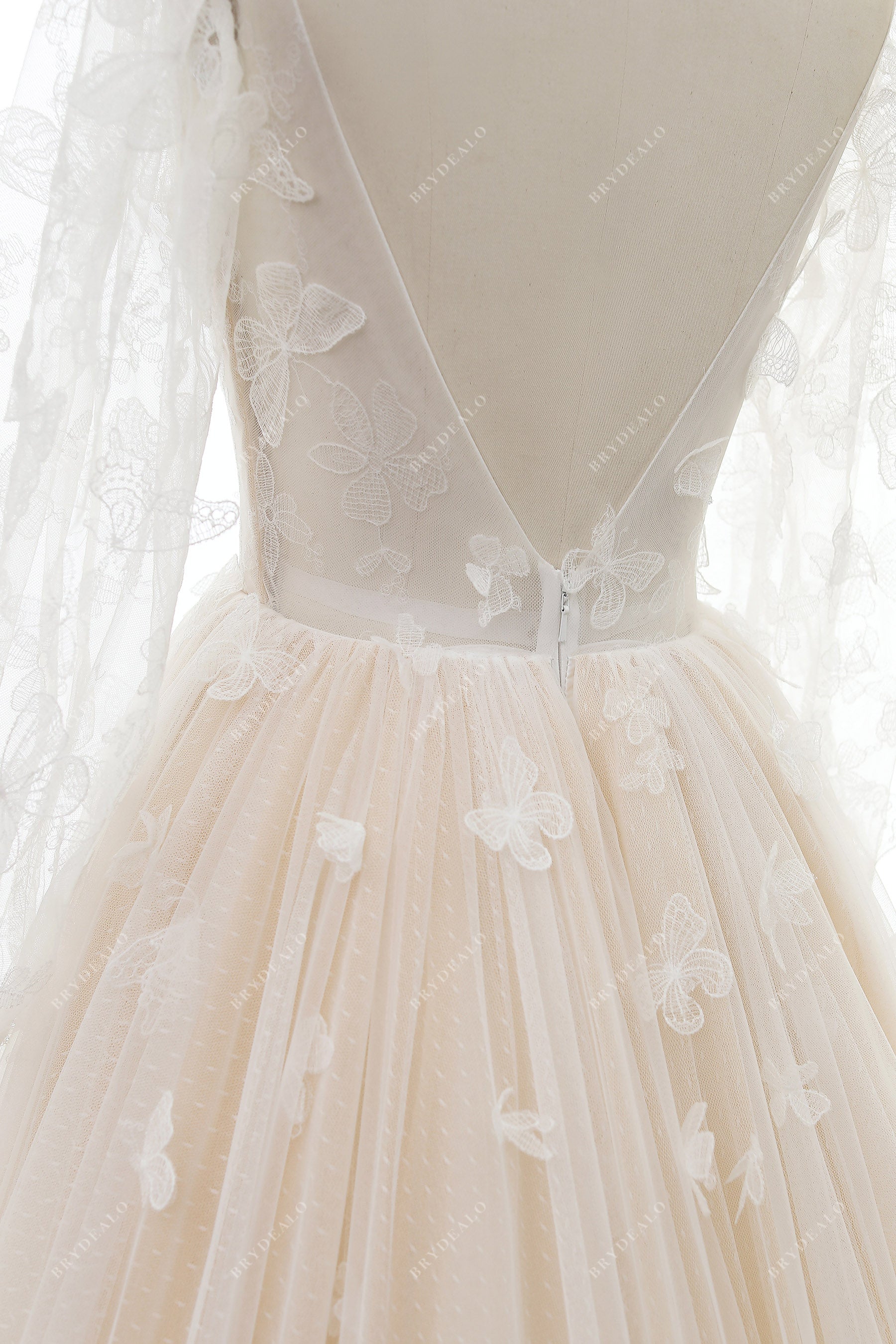 Sample Sale | Colored Butterfly Cinderella Wedding Gown