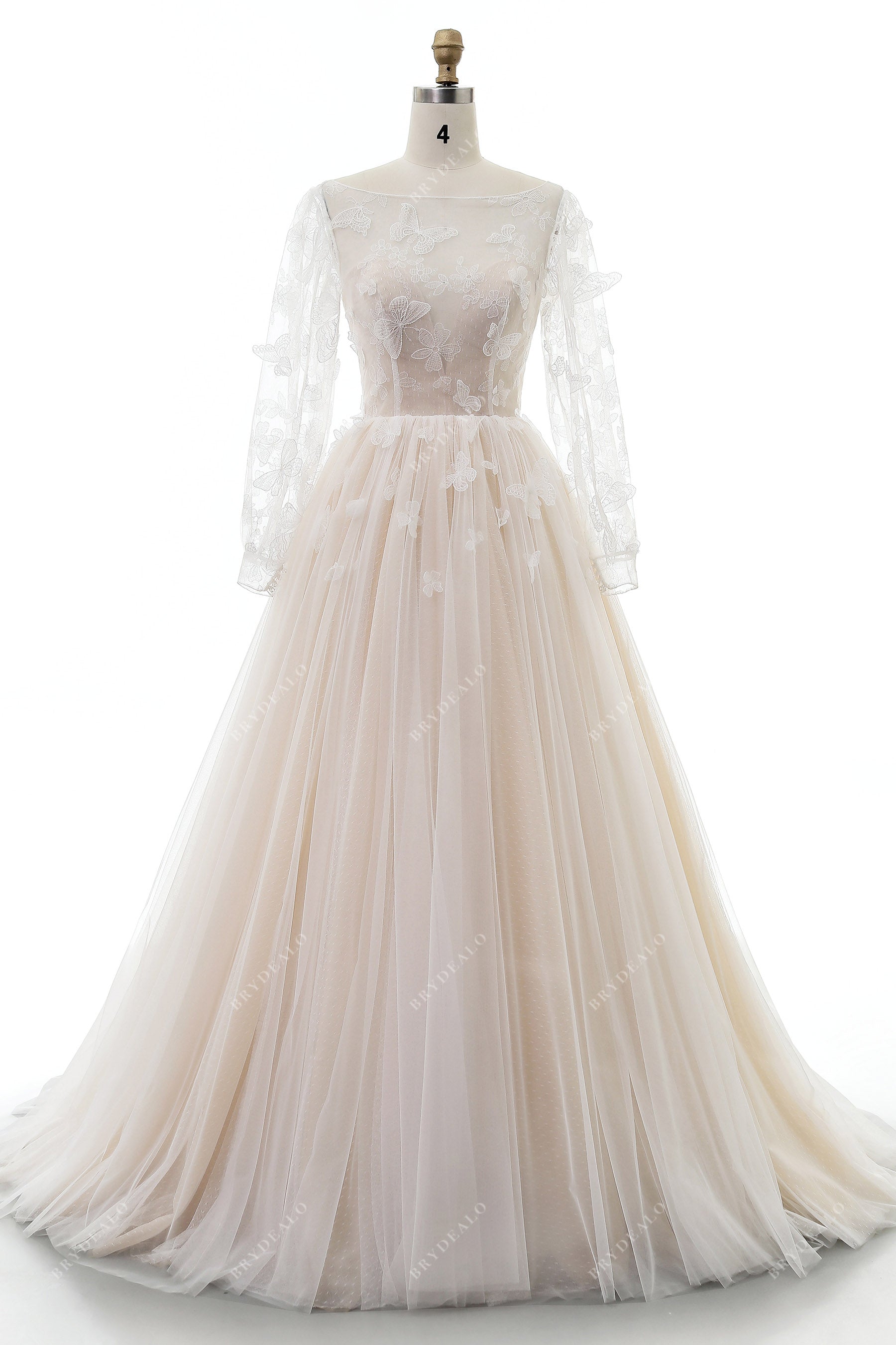 Sample Sale | Colored Butterfly Cinderella Wedding Gown