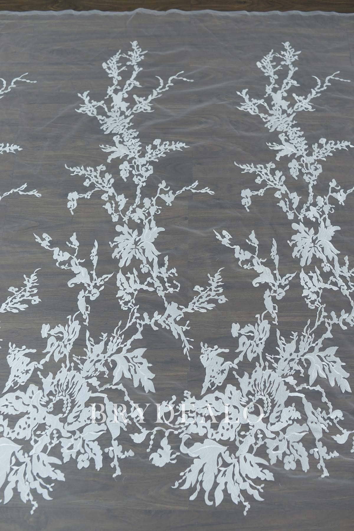 Disorderly Bushes Bridal Embroidery Lace Fabric for Wholesale