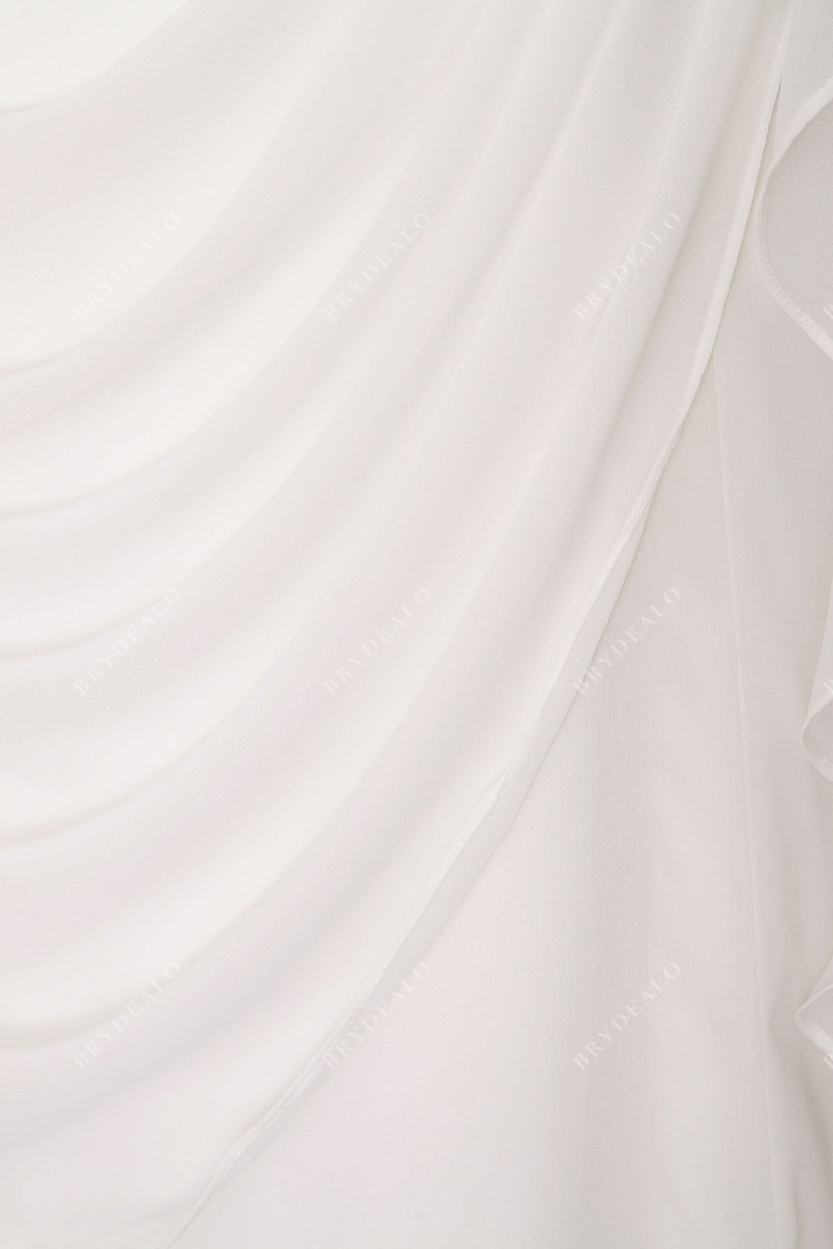 draped chiffon bridal gown