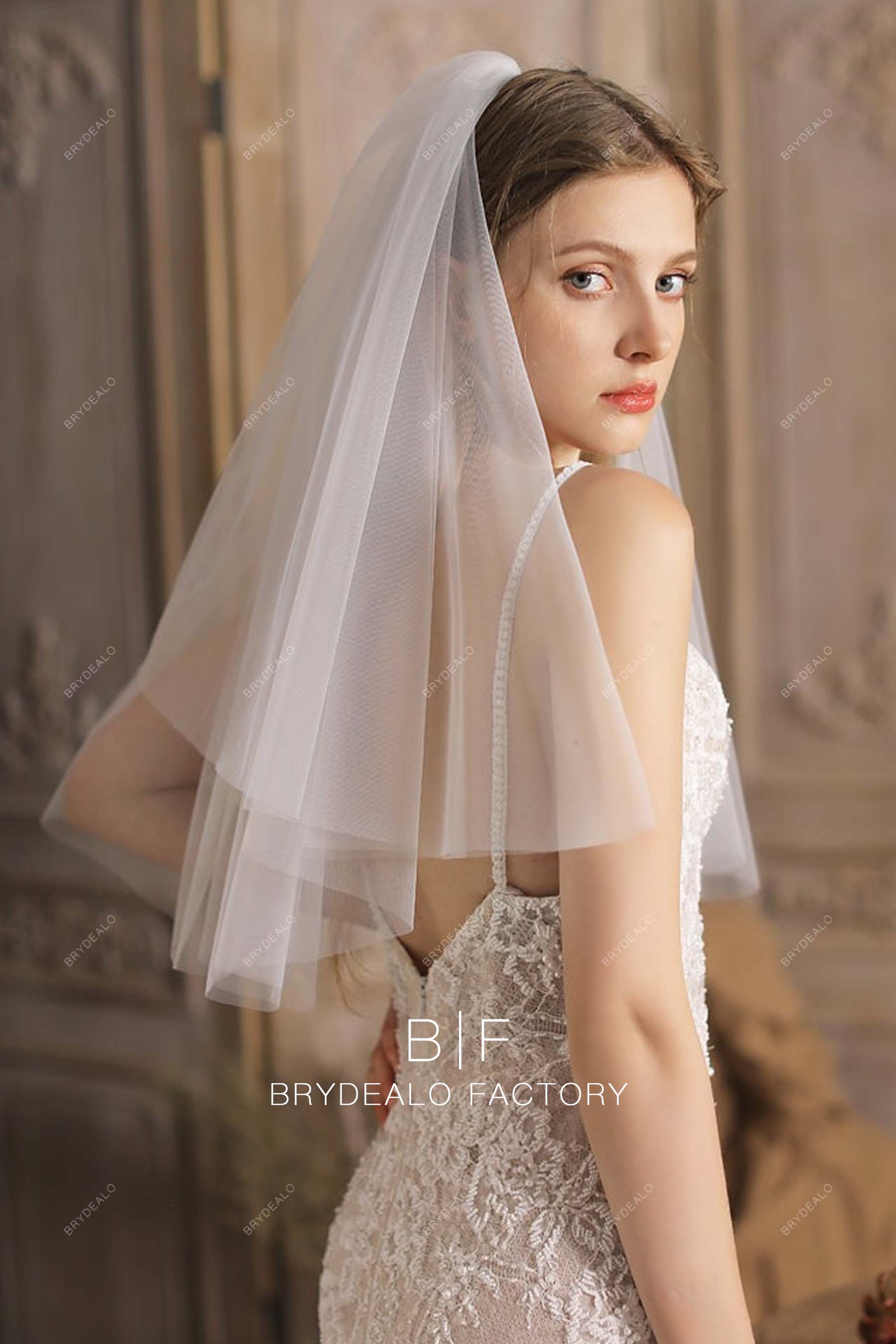 Wholesale Short Bridal Veil Elbow Length Wedding Veil