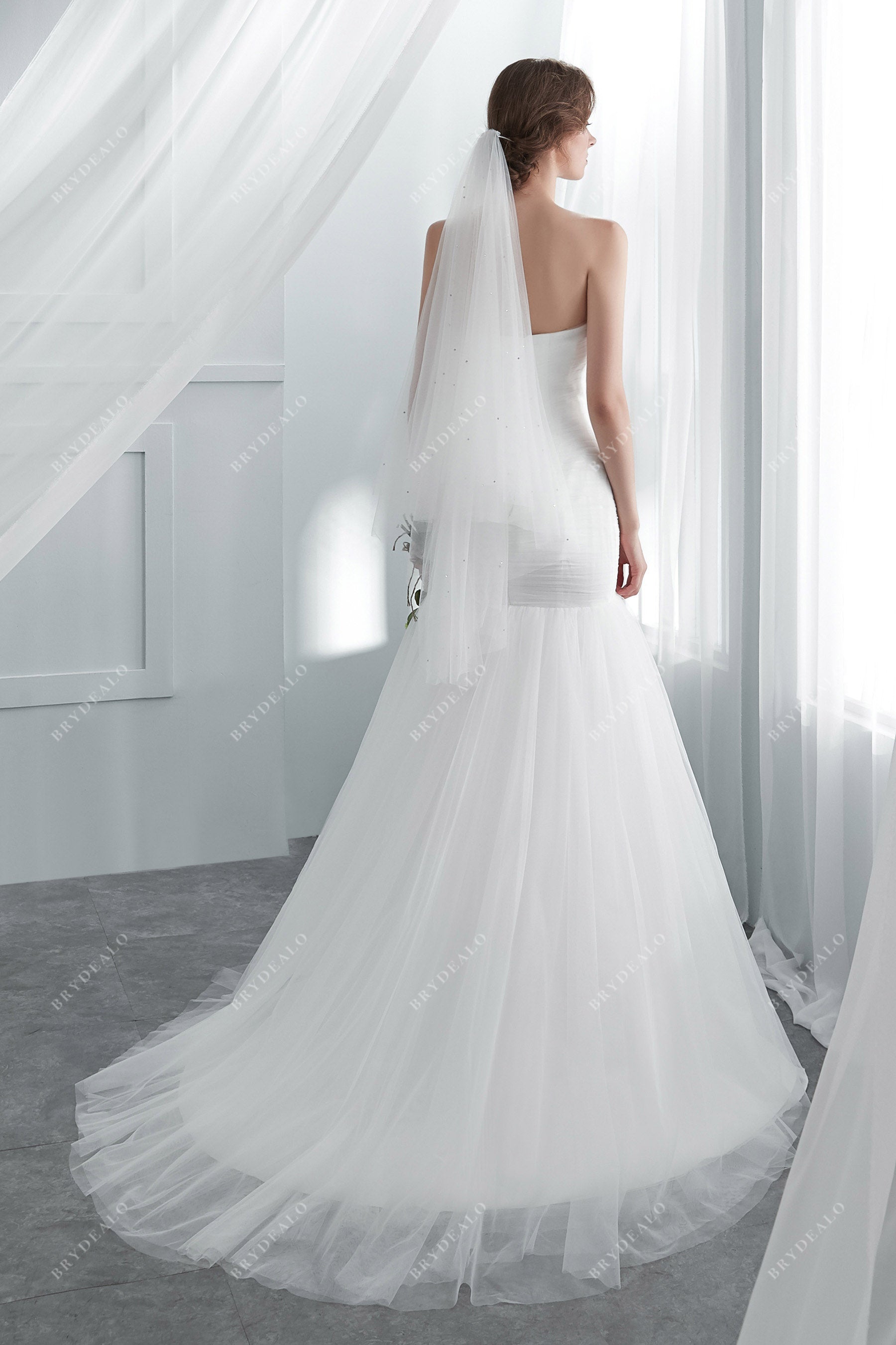 Backless Trumpet Wedding Dress