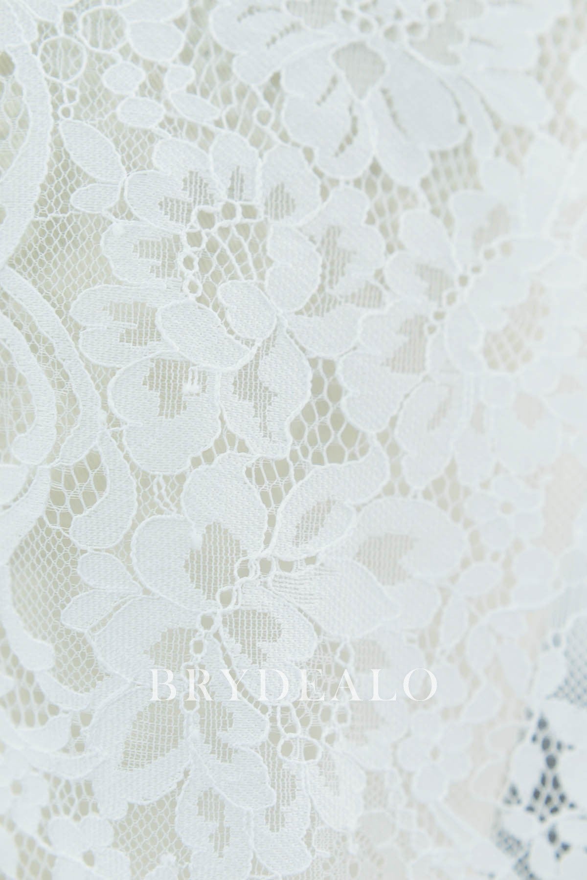 Gridding Motif Corded Scallop Lace Fabric