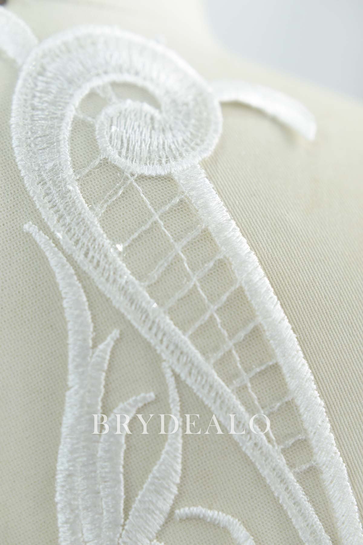 Abstract Patterned Bridal Lace Appliqué