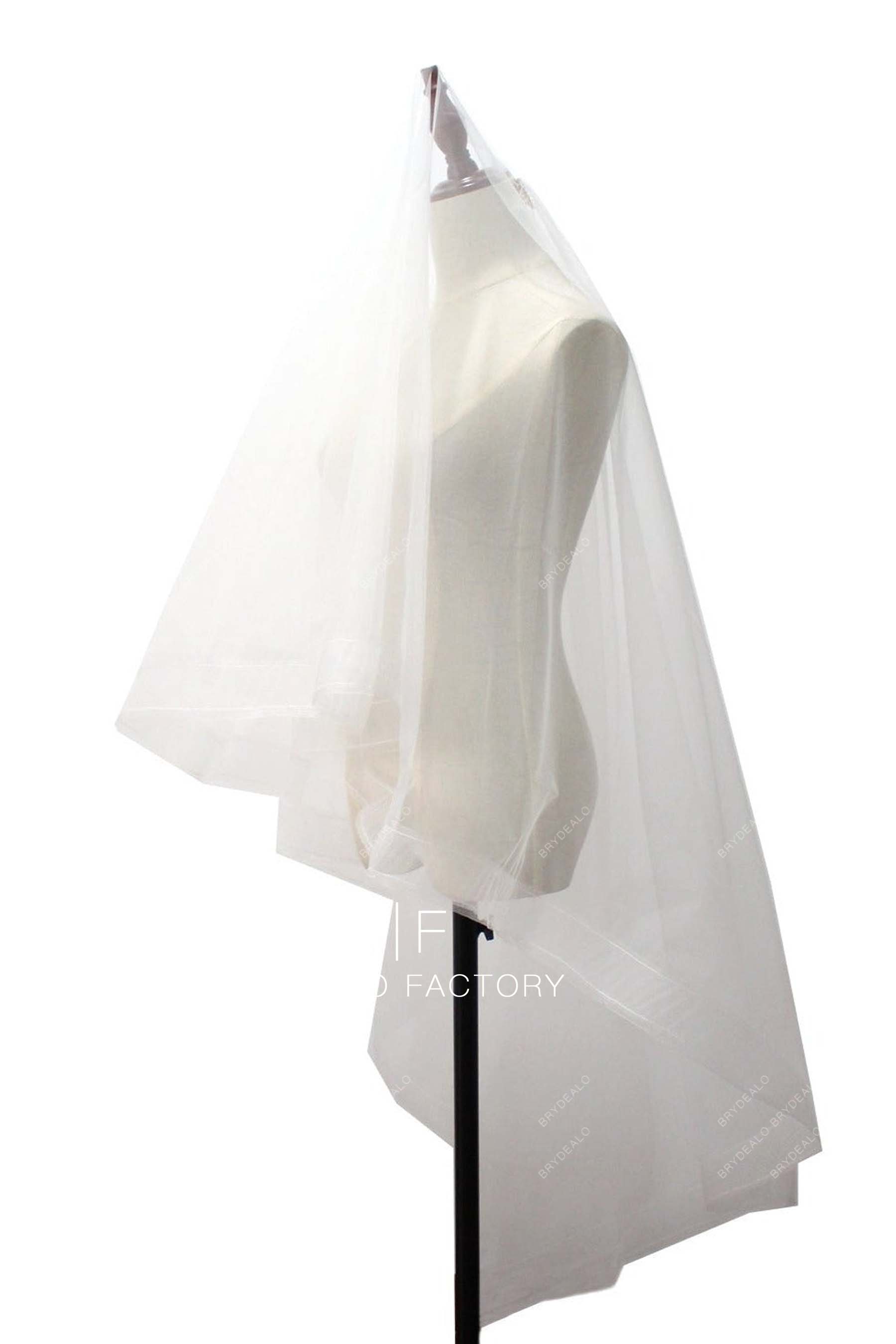 Private Label Waltz Length Horsehair Wedding Veil