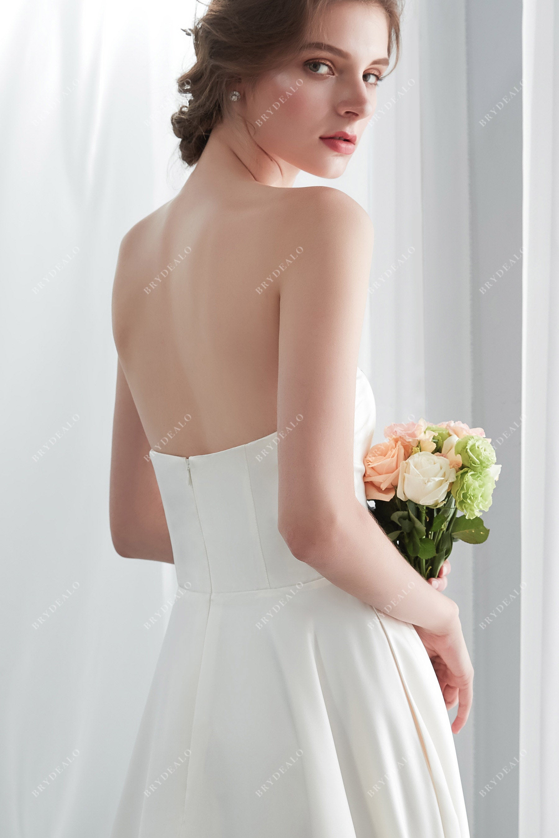 Open Back Strapless Bridal Gown Online