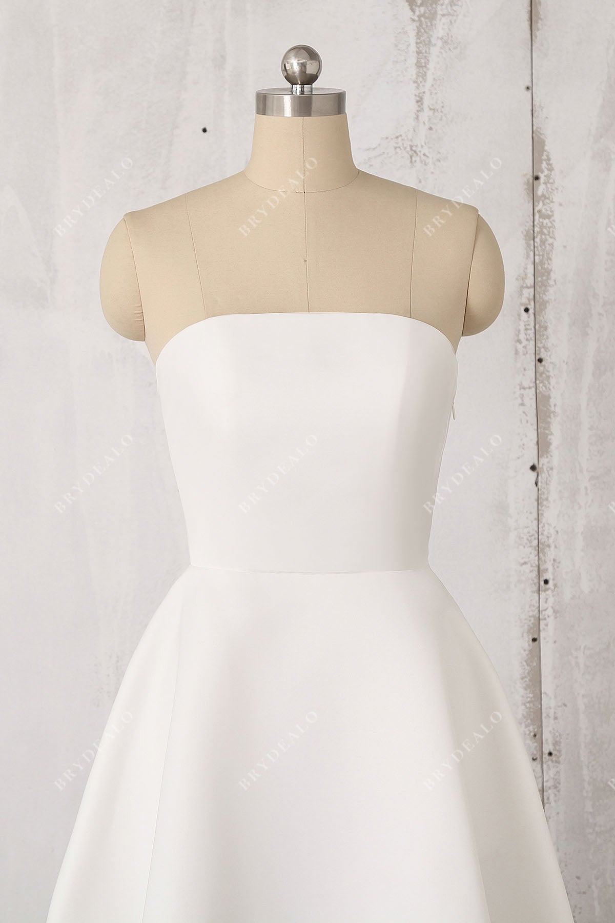simple strapless bridal shower gown