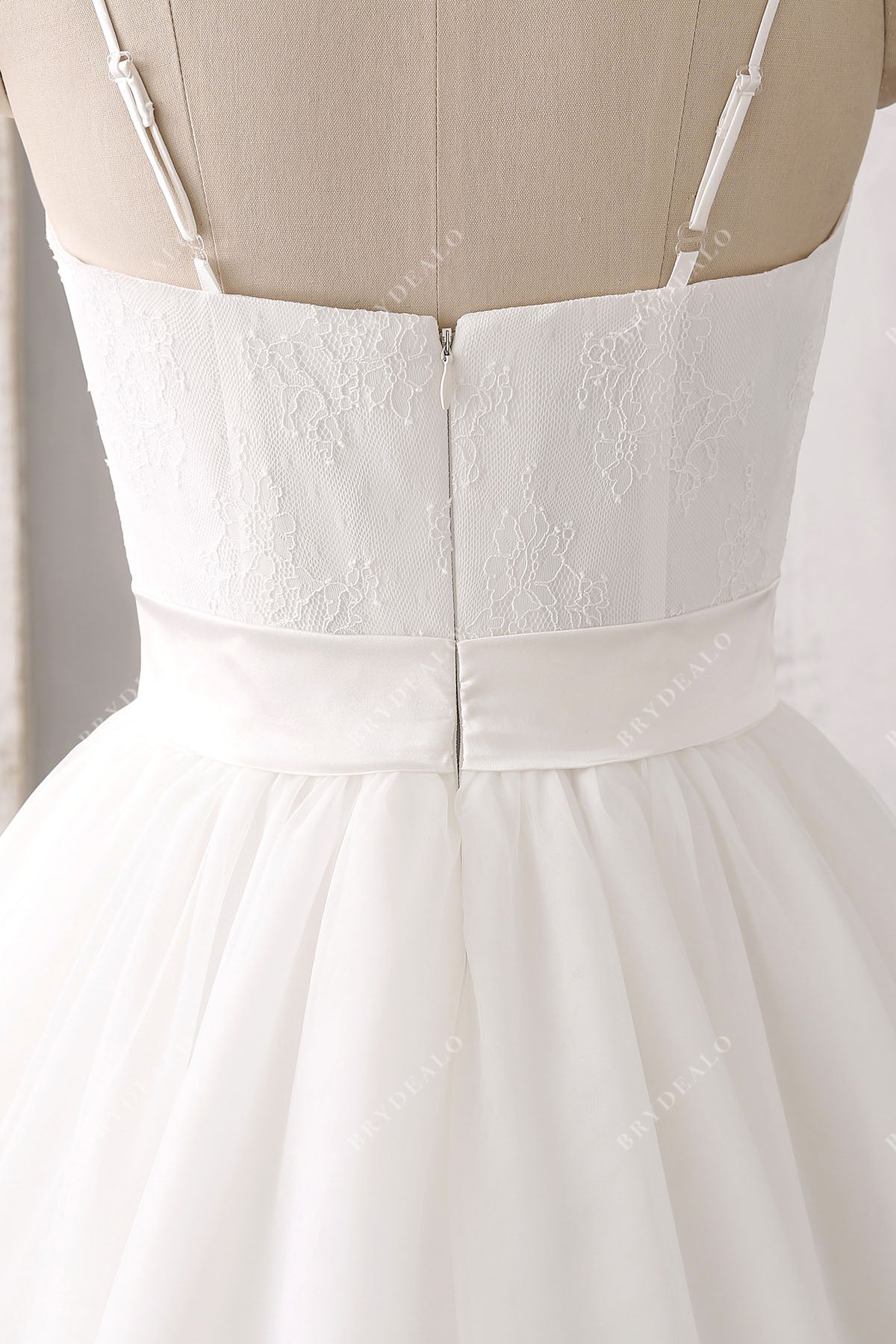 spaghetti straps strapless lace wedding dress