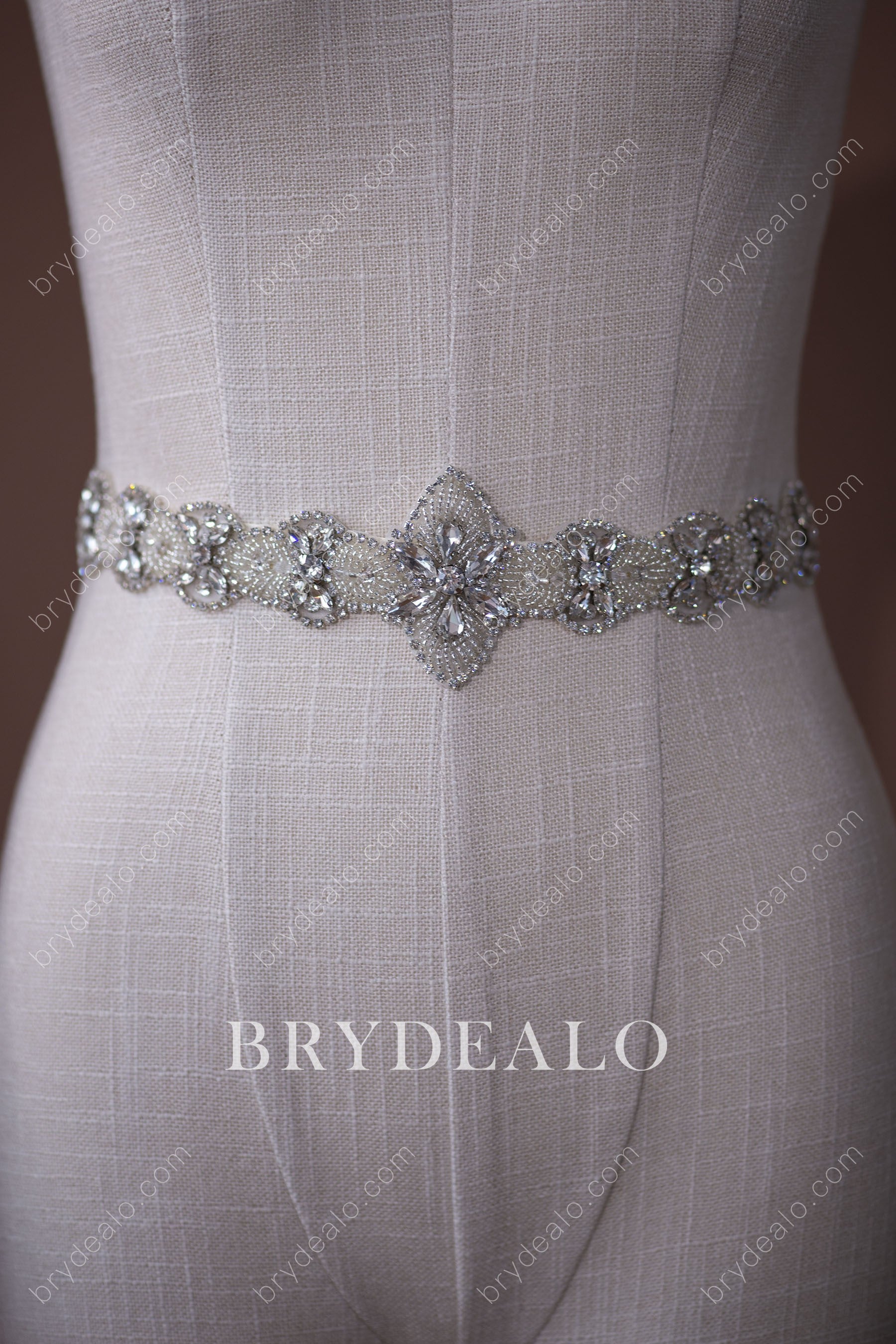 Sparkling Beaded Crystals Bridal Sash