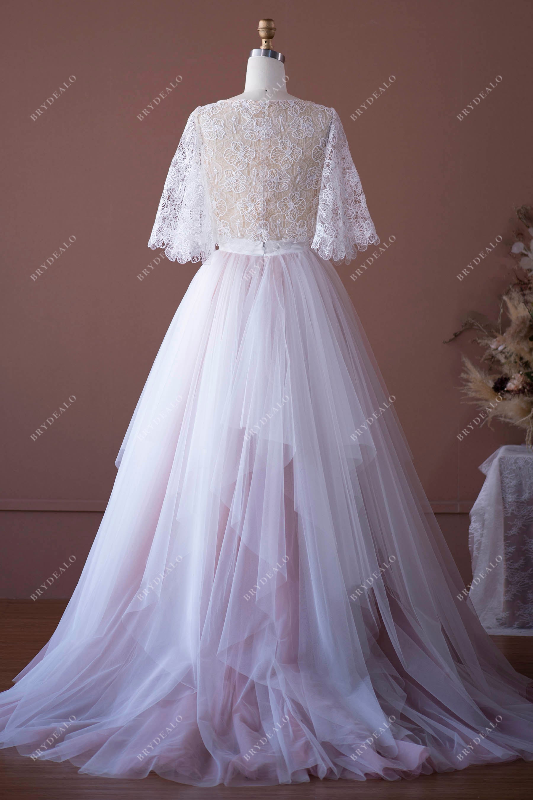 Sample Sale | Two-Piece Flower Lace Tulle Layered Wedding Dress