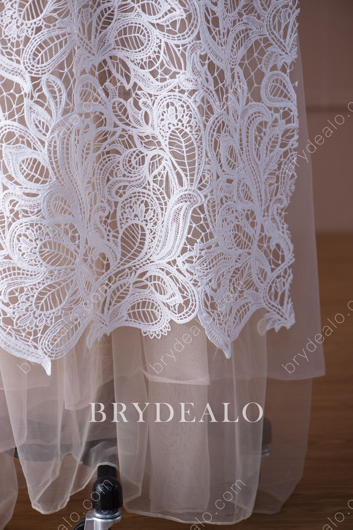 Wholesale Abstract Crochet Bridal Lace Fabric For Wholesale