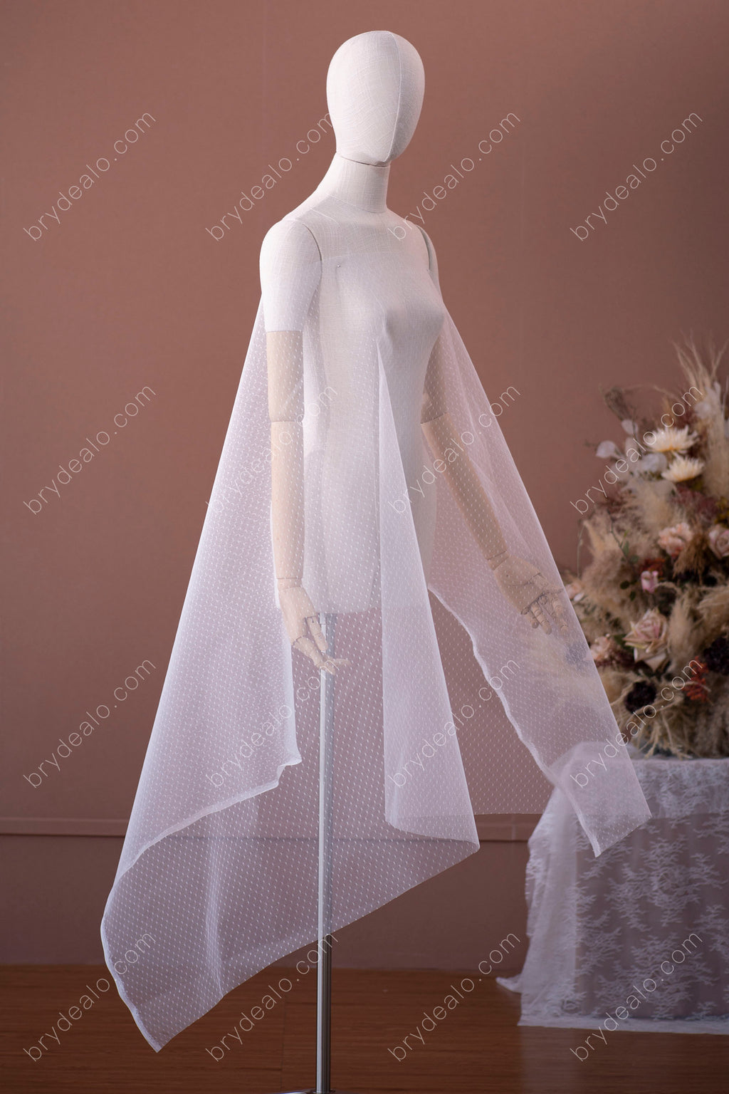 Wholesale Light Ivory Soft Pleated Tulle Fabric