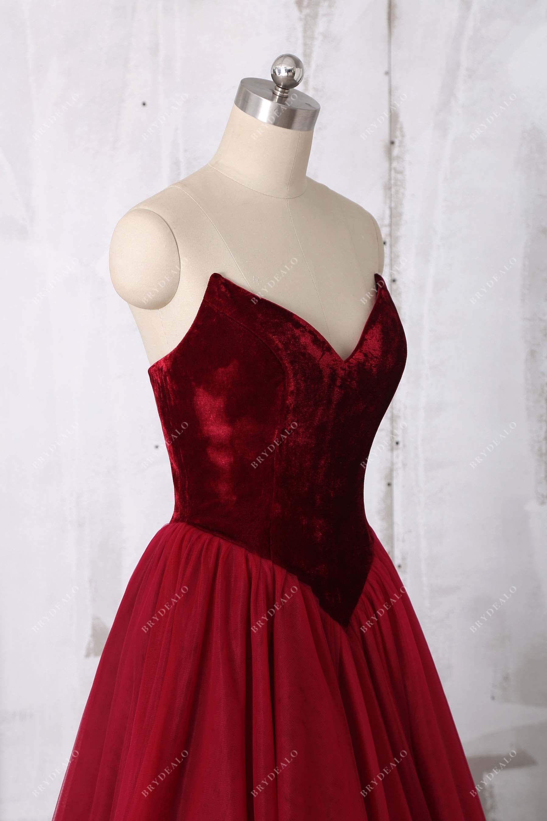 basque waist prom dress