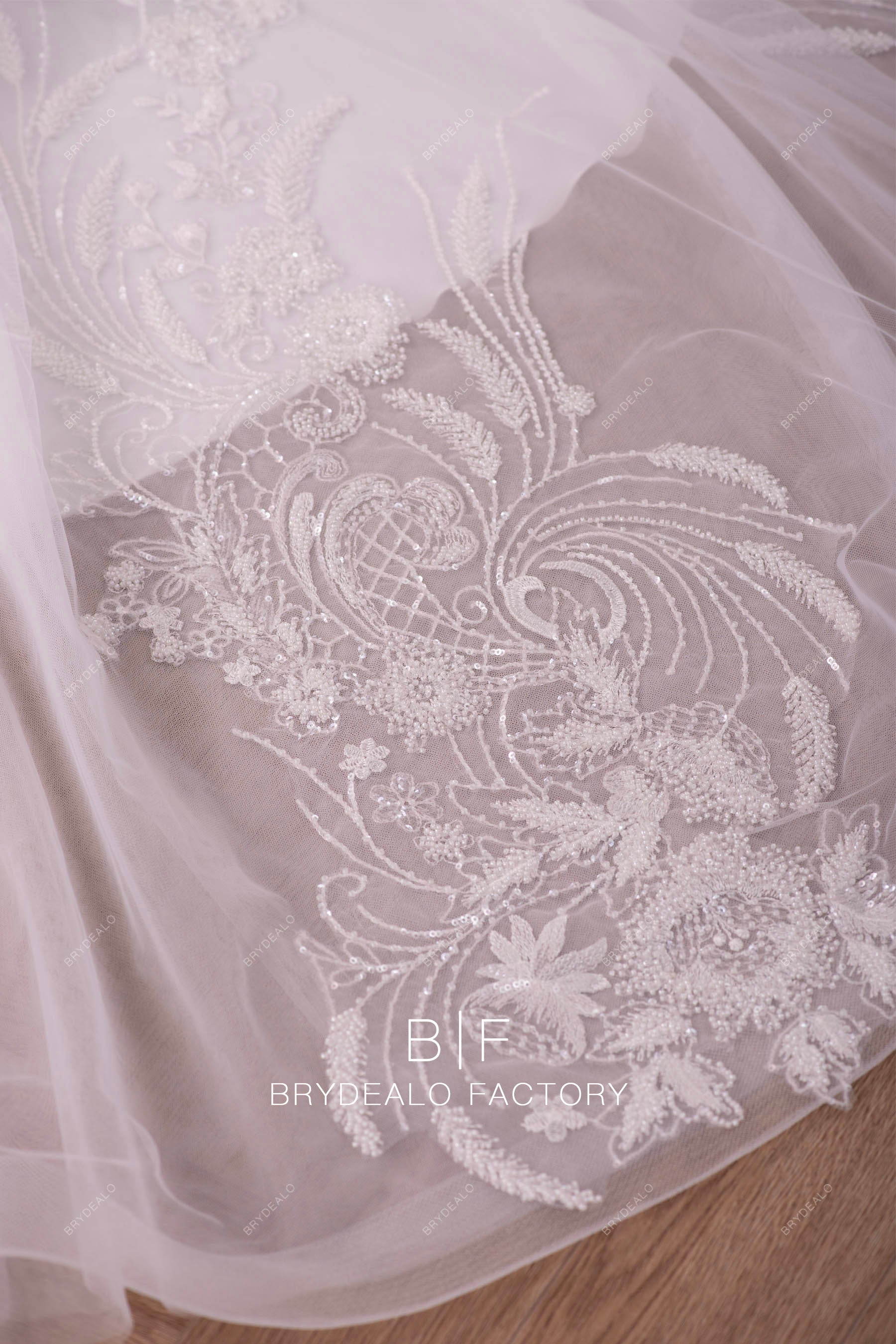 beaded bridal lace