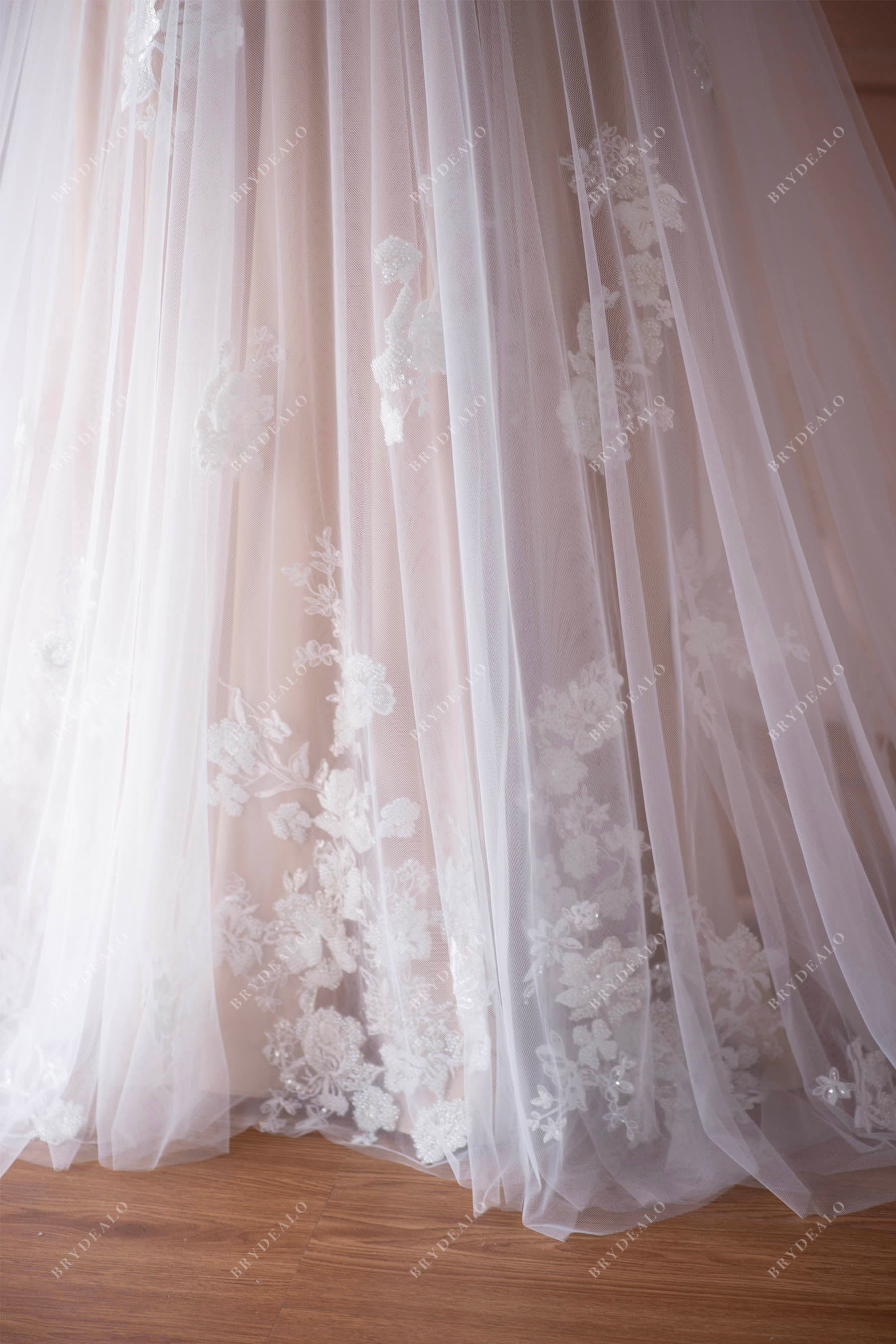 beaded lace tulle